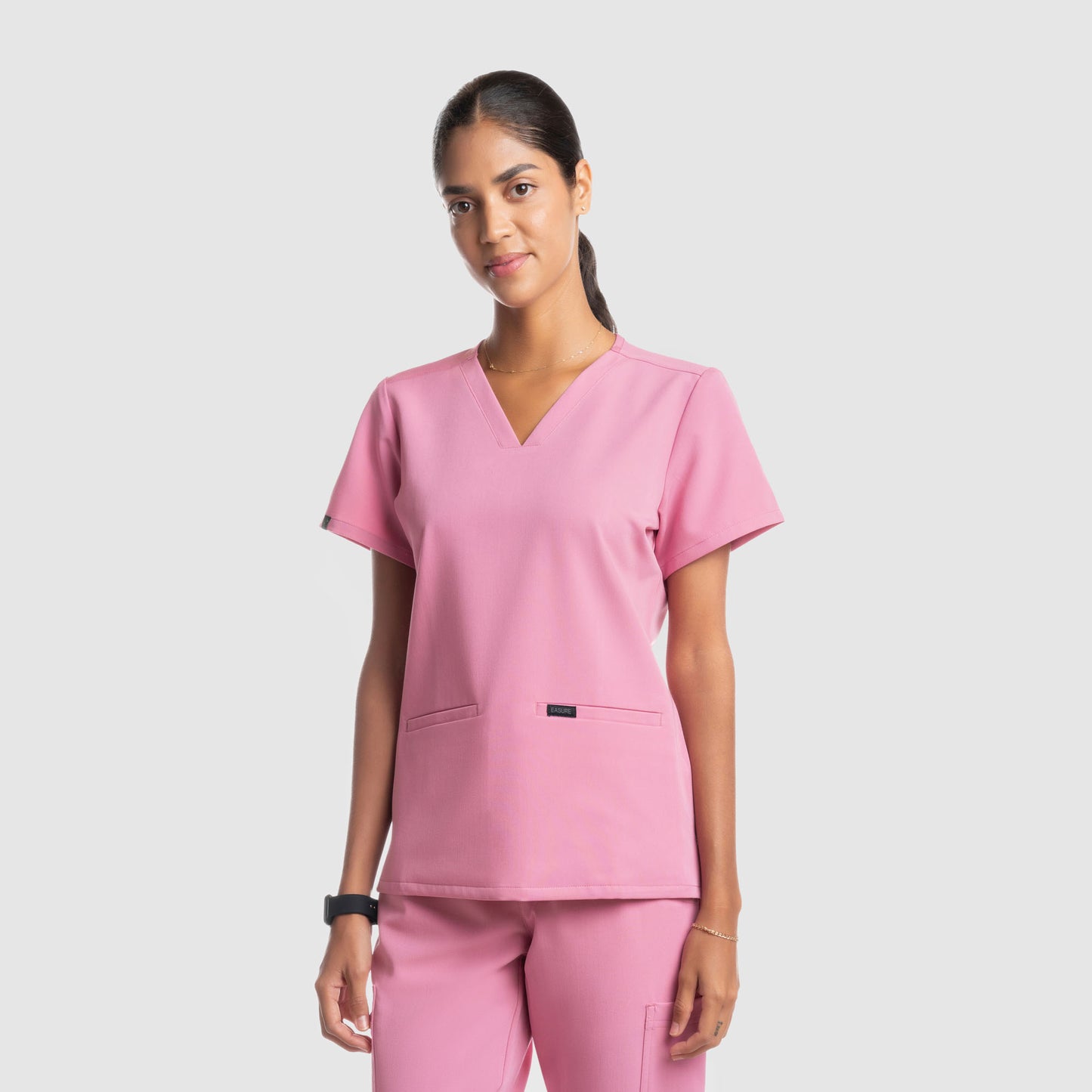 Mira Two Pocket Scrub Top Chalk Pink