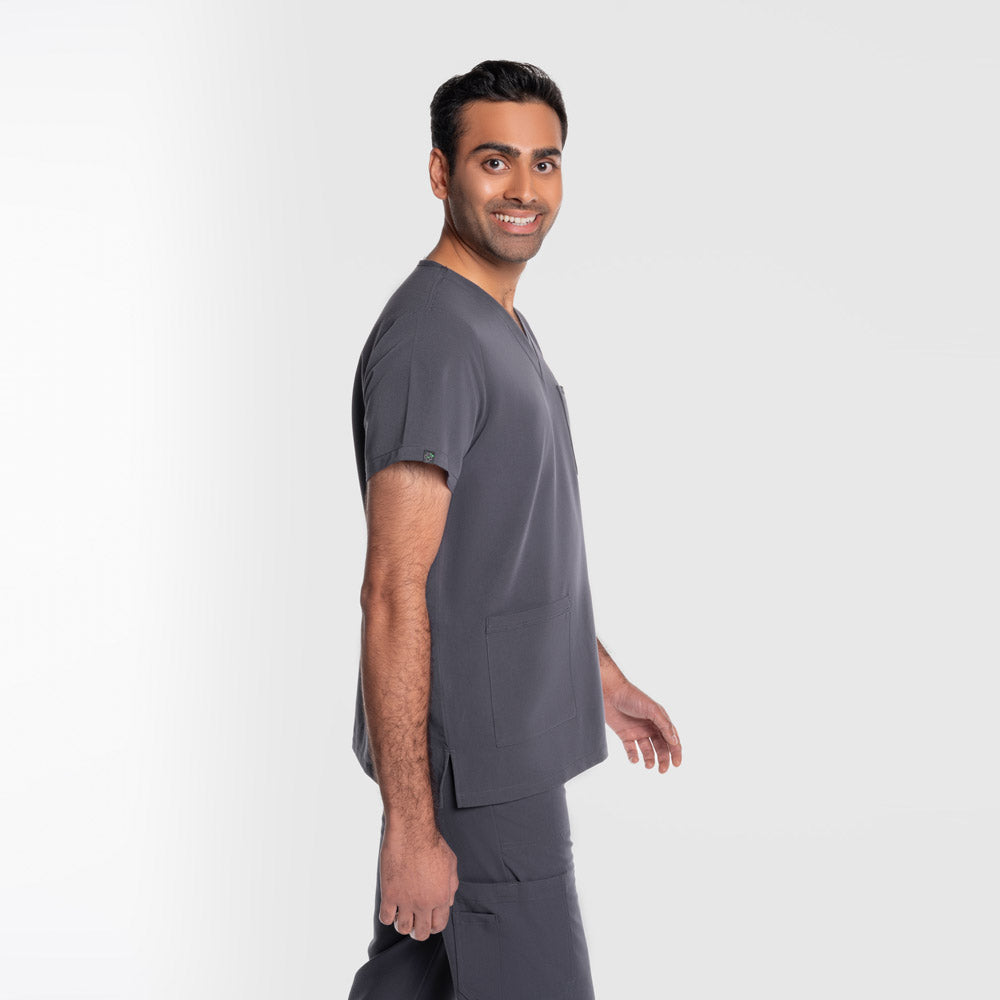 Nexus Three Pocket Scrub Top Pewter