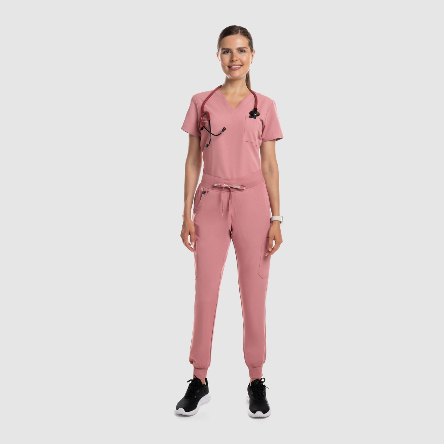 Amara One Pocket Scrub Top Mauve