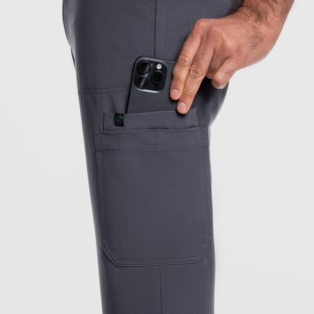 Kael Cargo Scrub Pants Pewter
