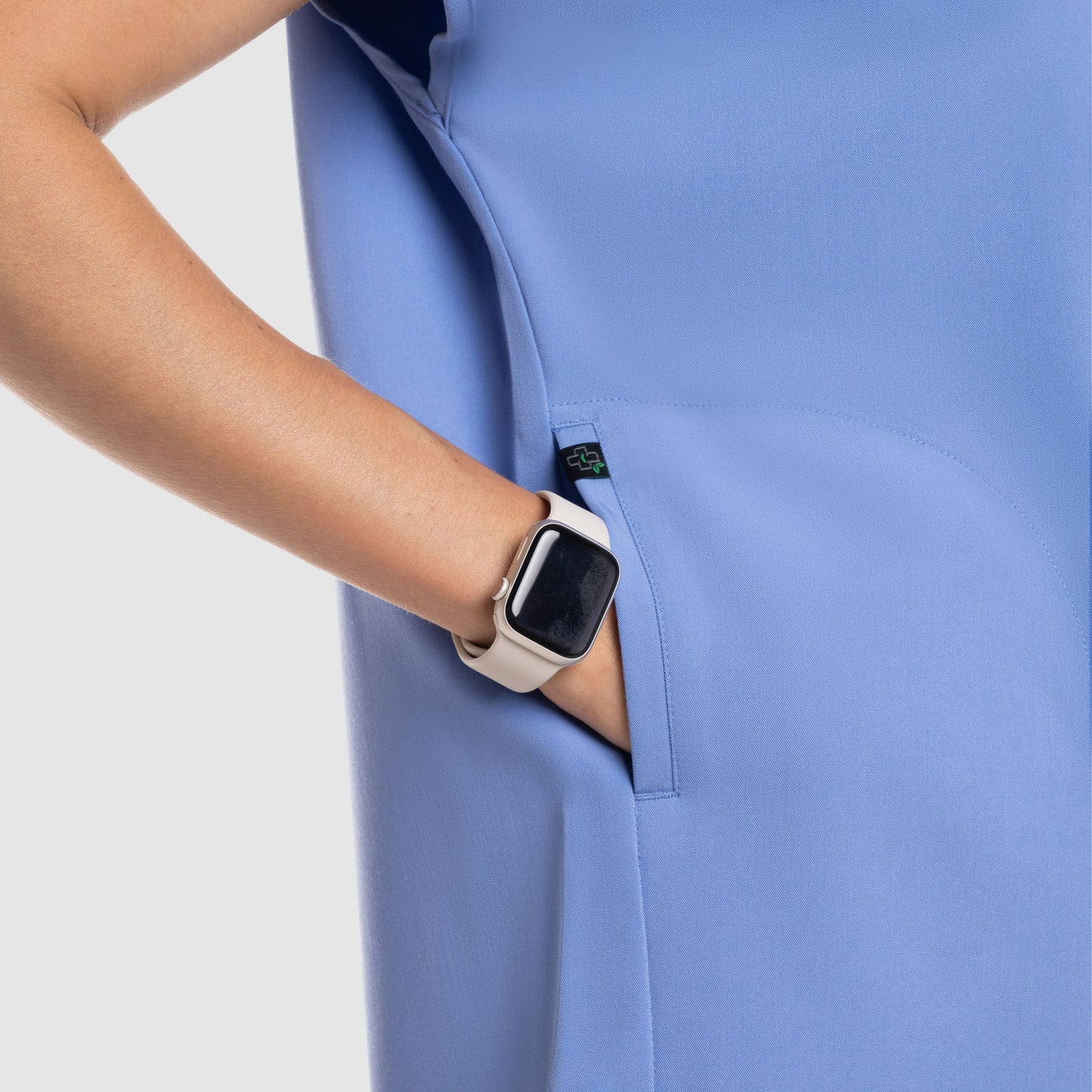 Luna Oversized Scrub Top Ceil Blue