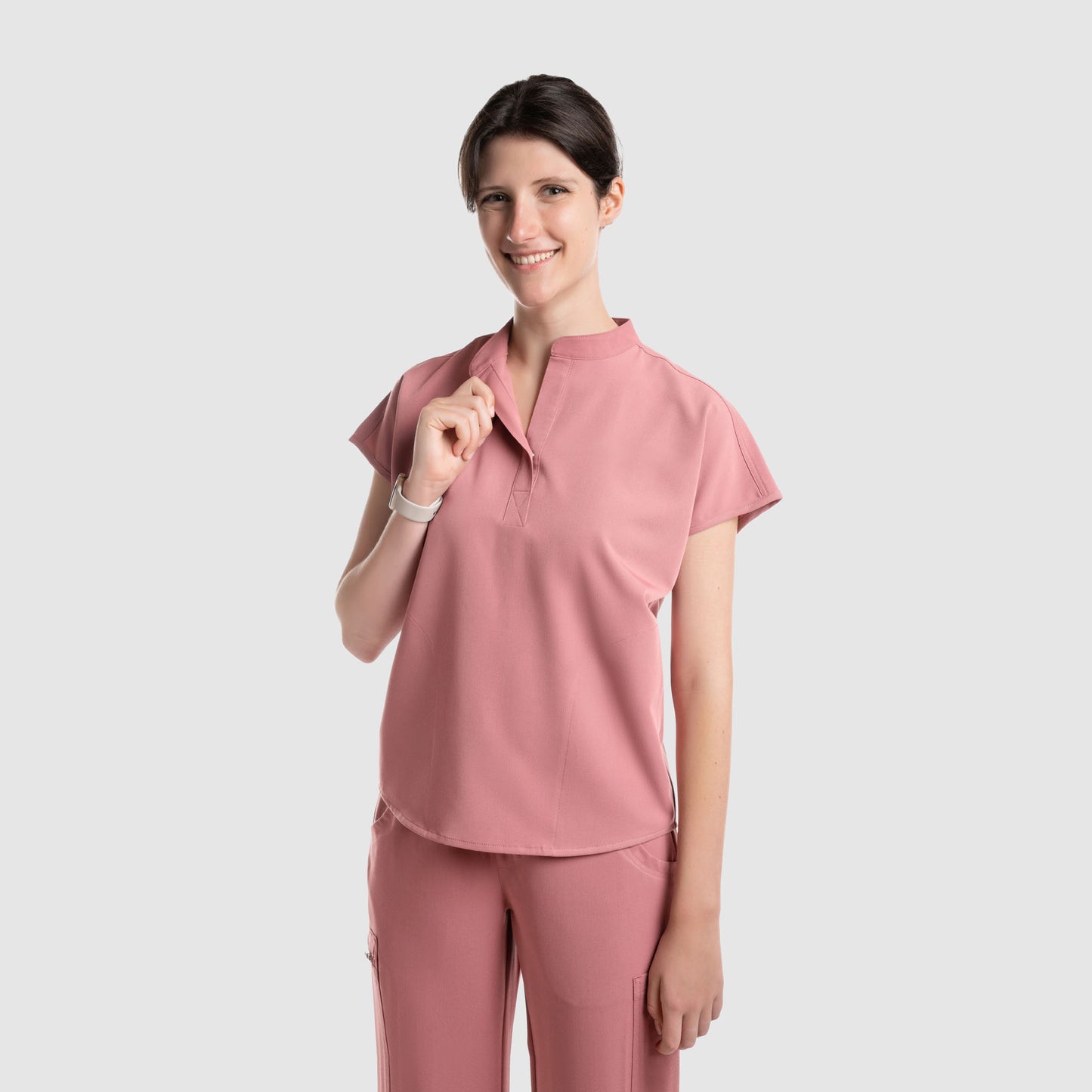 Luna Oversized Scrub Top Mauve