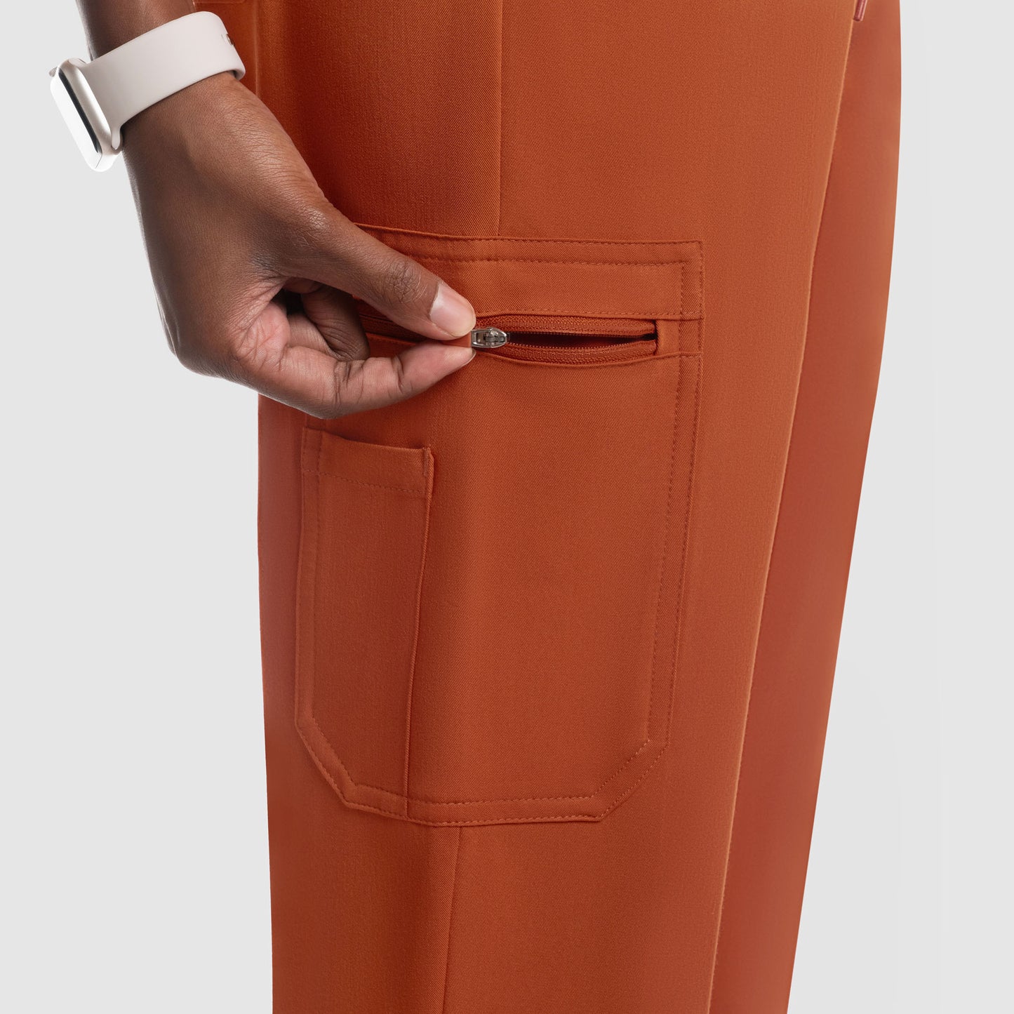 Selina Cargo Scrub Pants Burnt Orange