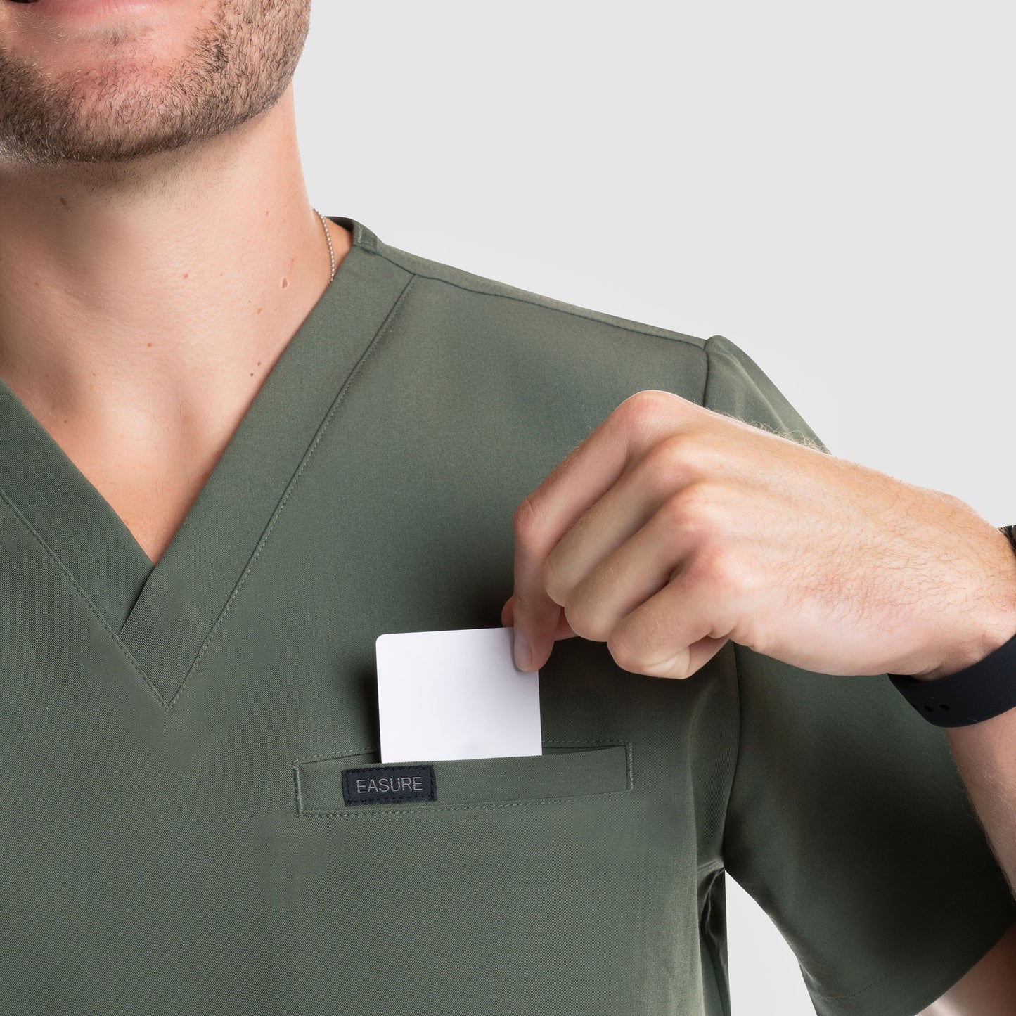 Aven One Pocket Scrub Top Olive