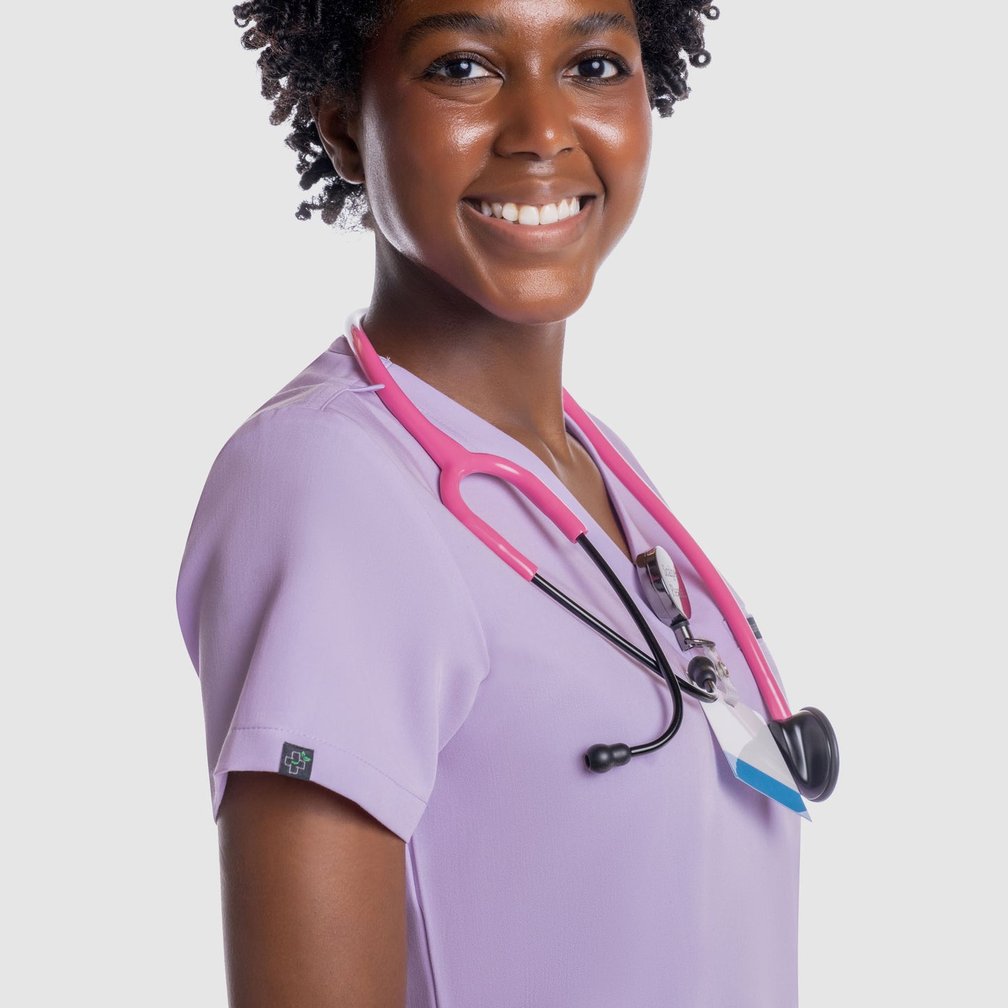 Nura Three Pocket Scrub Top Lavender