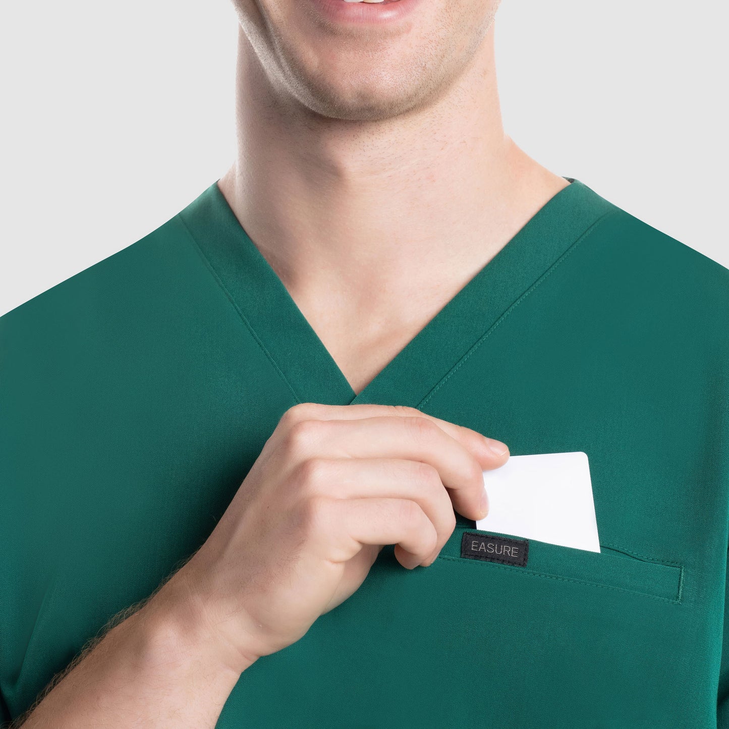 Aven One Pocket Scrub Top Hunter Green