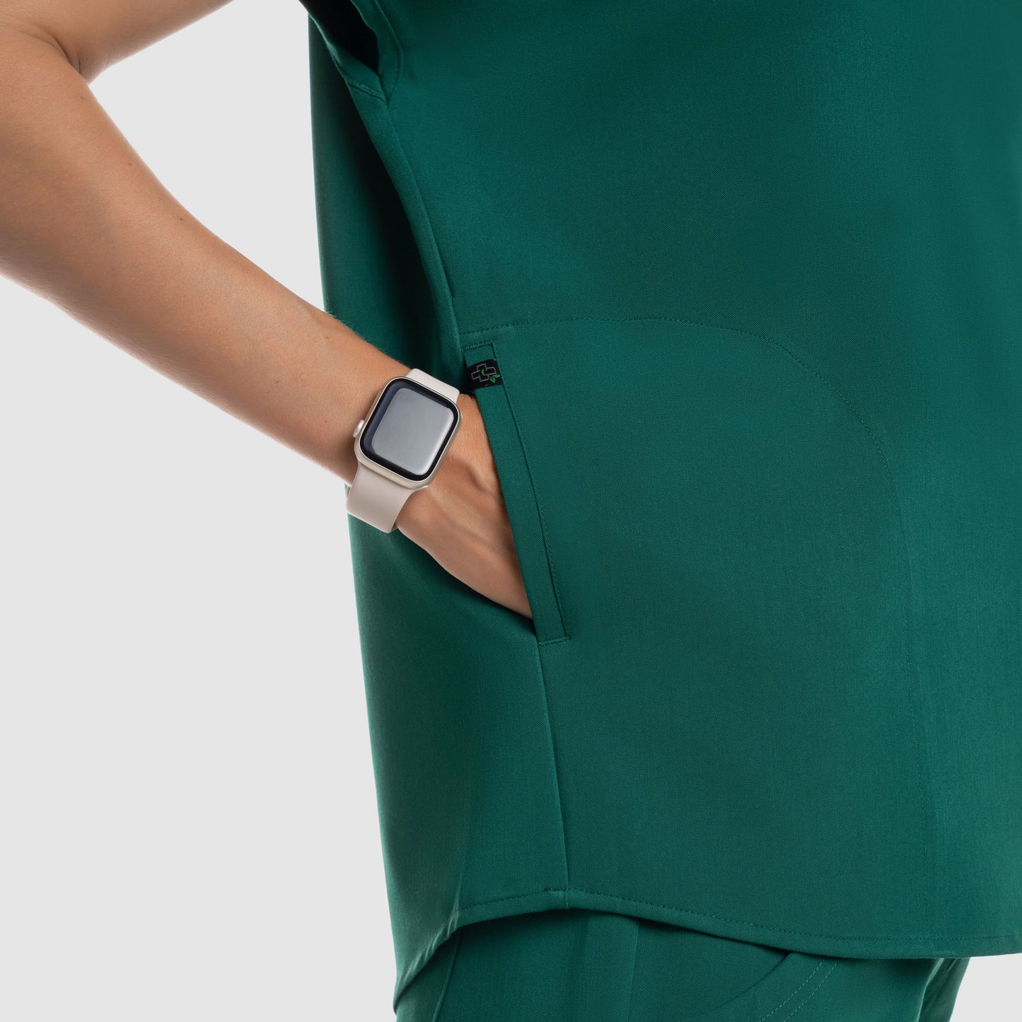 Luna Oversized Scrub Top Hunter Green