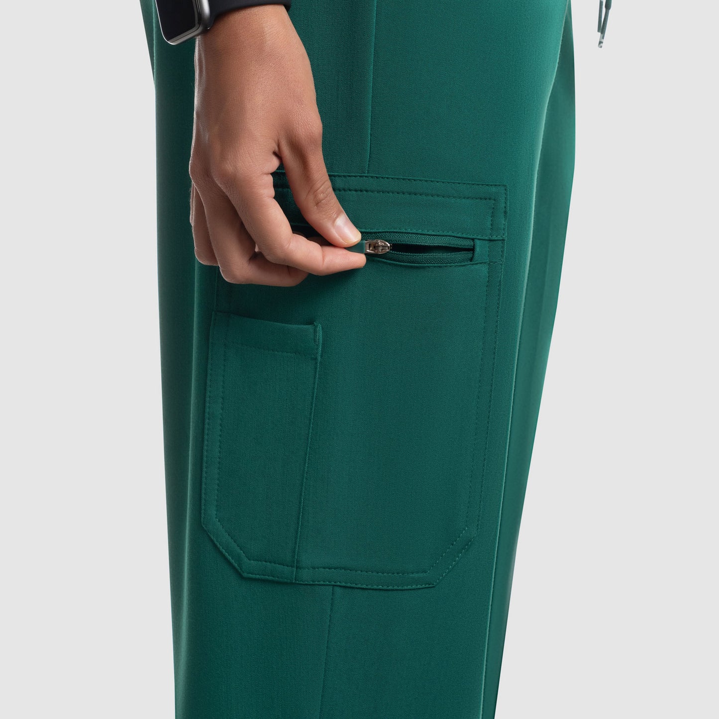 Selina Cargo Scrub Pants Hunter Green
