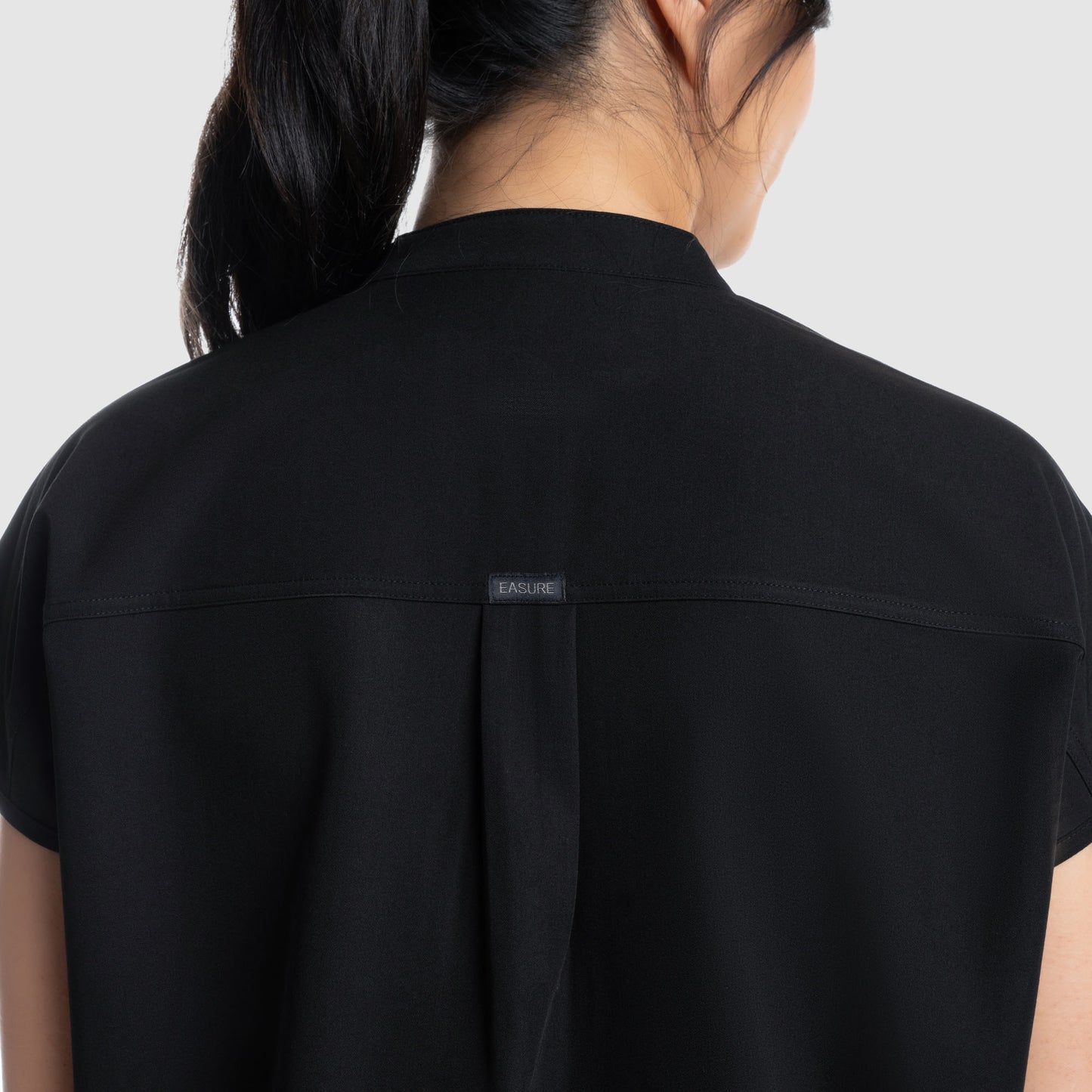 Luna Oversized Scrub Top Black