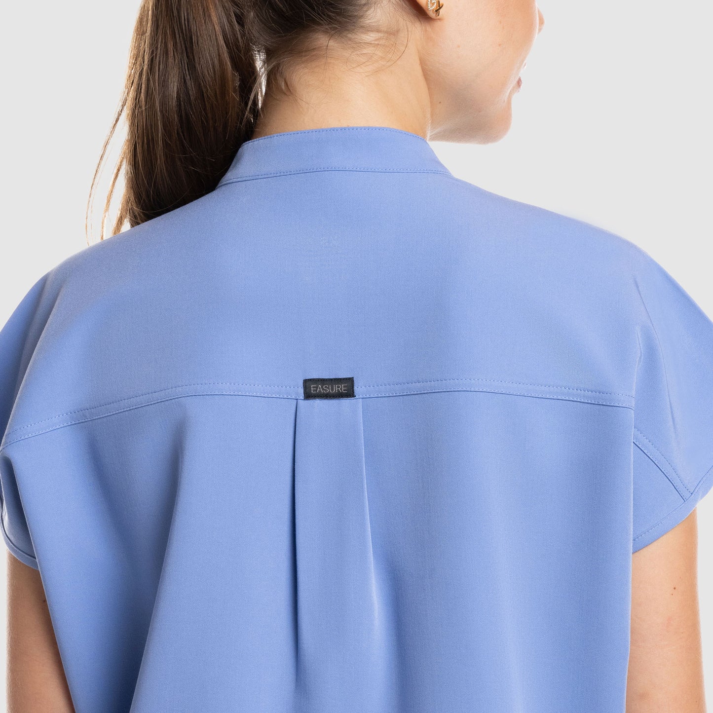 Luna Oversized Scrub Top Ceil Blue