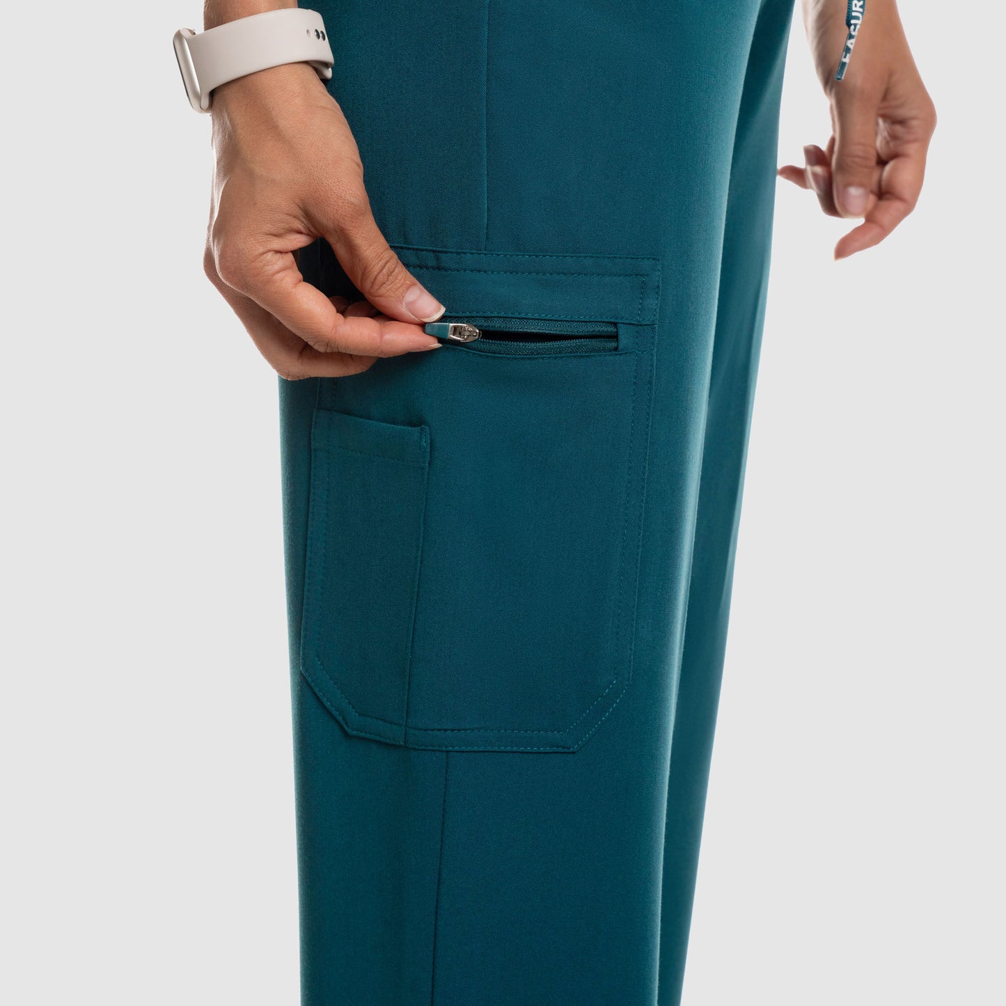 Selina Cargo Scrub Pants Caribbean Blue