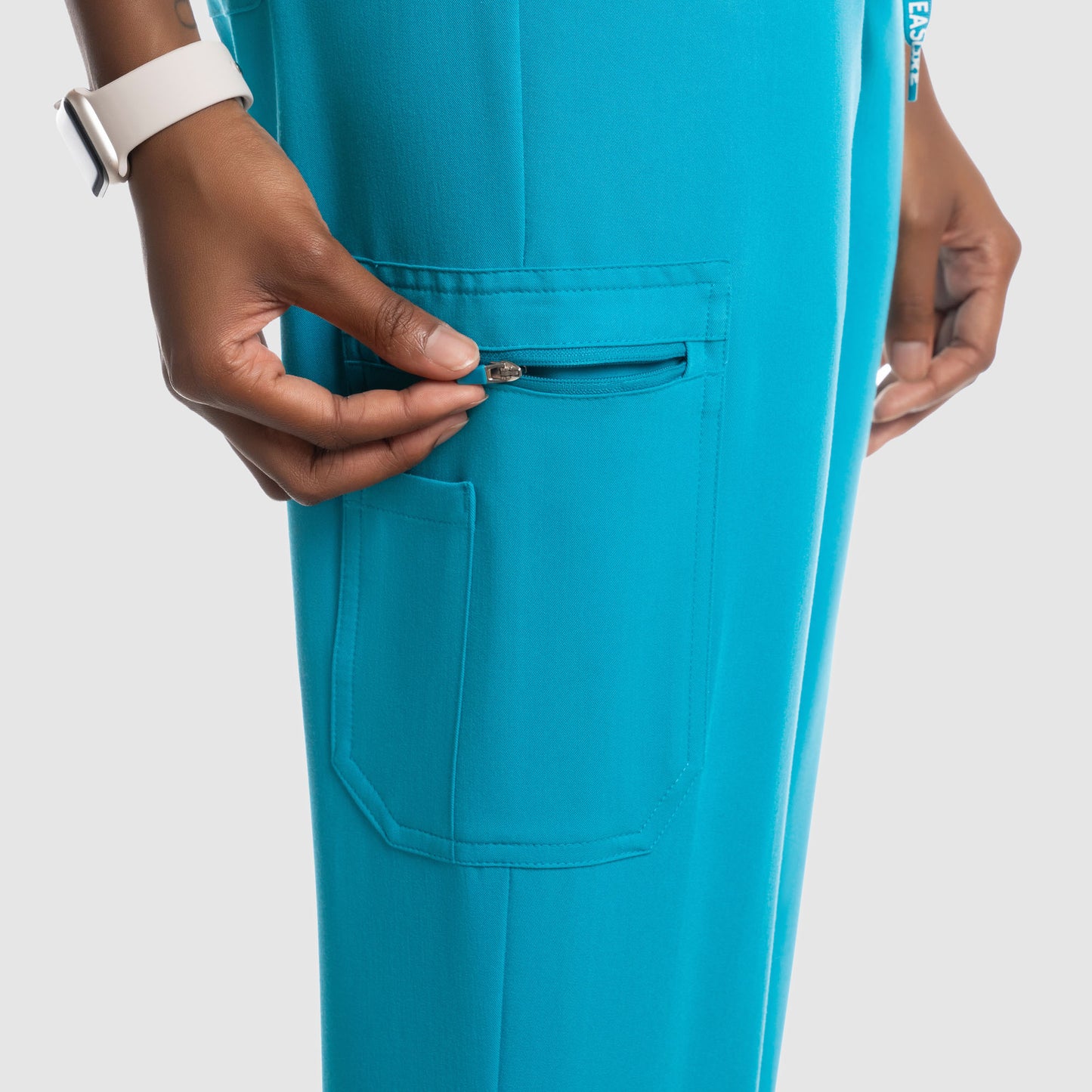 Selina Cargo Scrub Pants Teal Blue