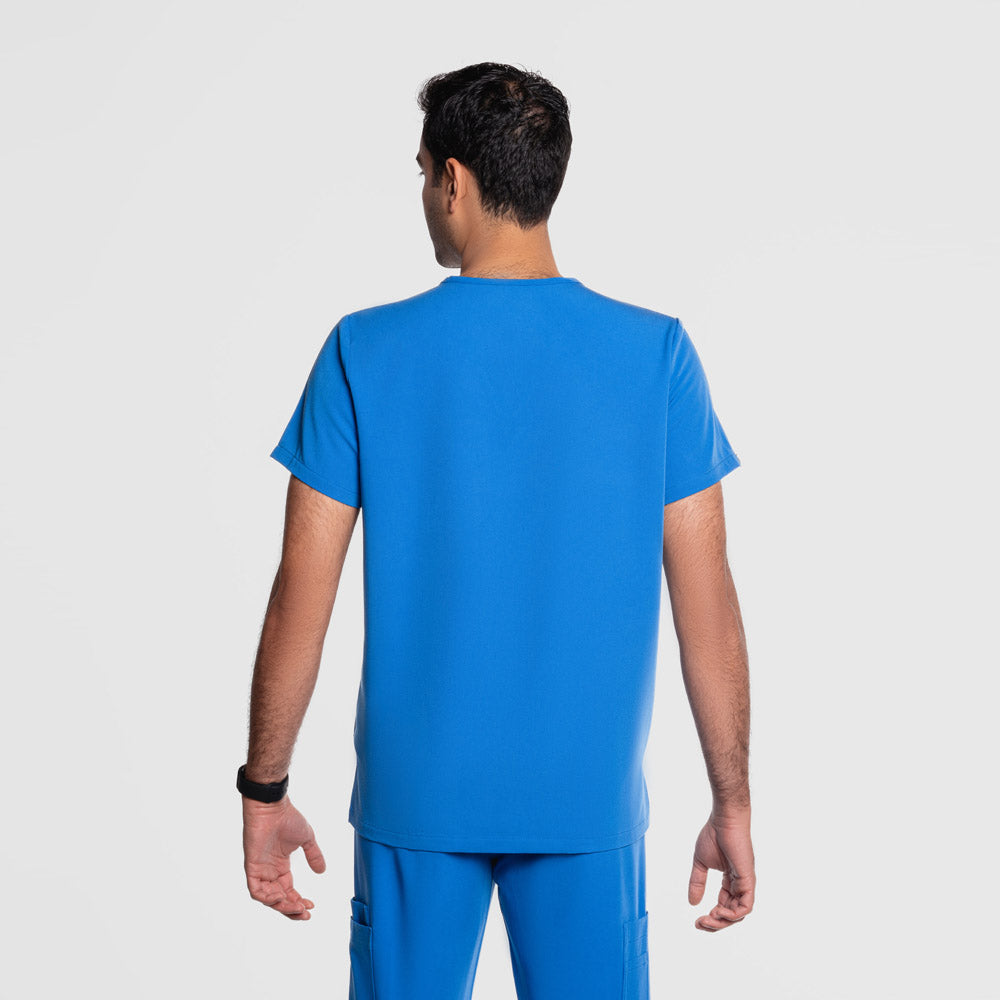 Aven One Pocket Scrub Top Royal Blue