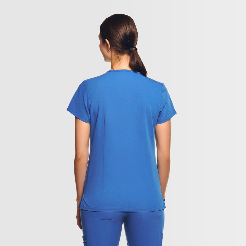 One Pocket Scrub Top Royal Blue