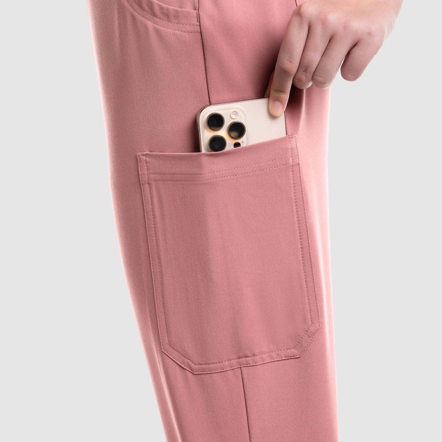 Selina Cargo Scrub Pants Mauve