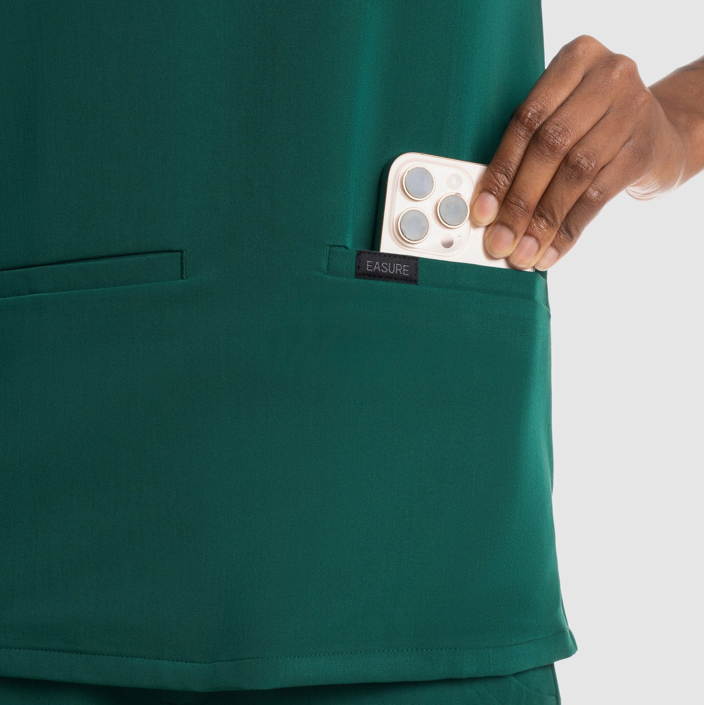 Mira Two Pocket Scrub Top Hunter Green