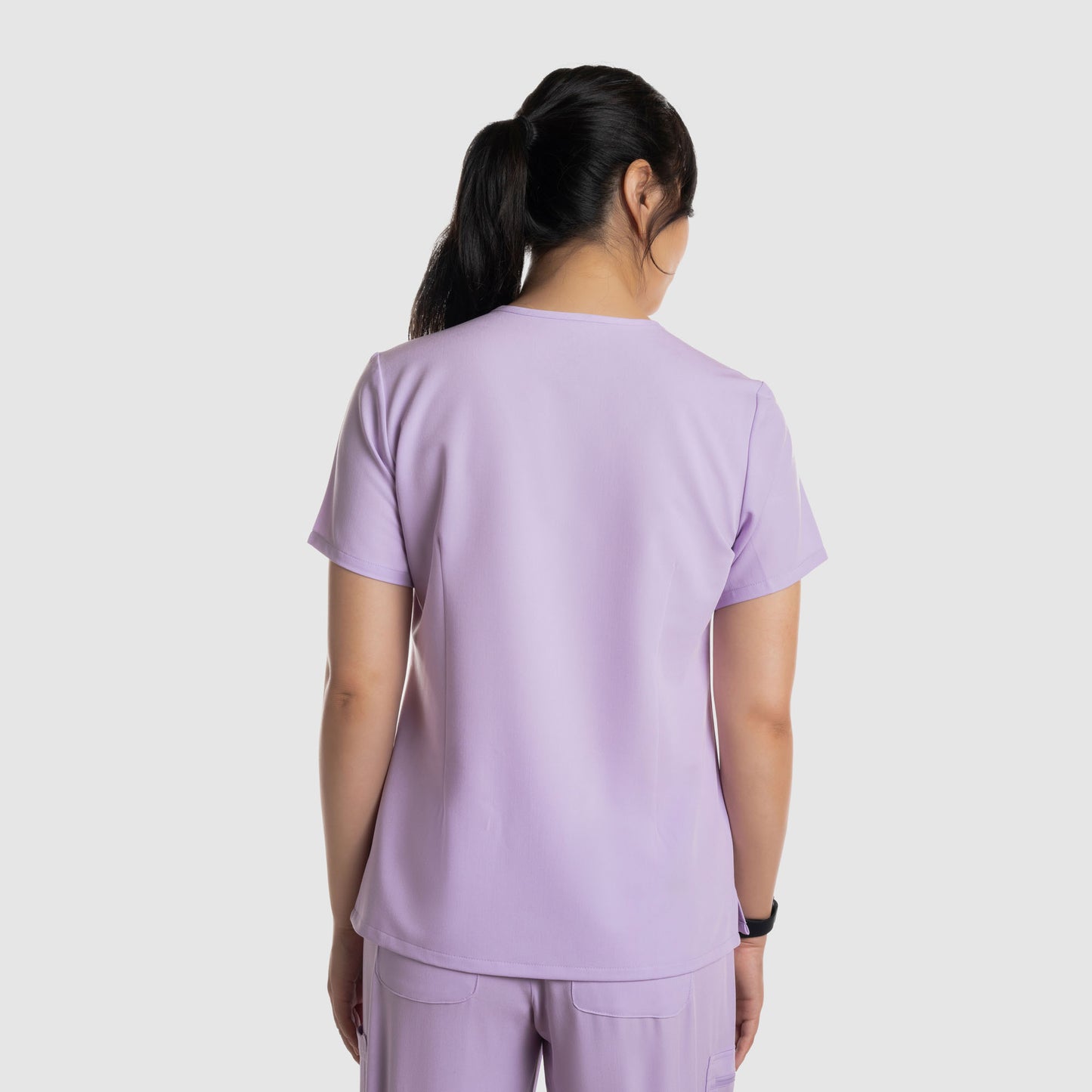 Mira Two Pocket Scrub Top Lavender