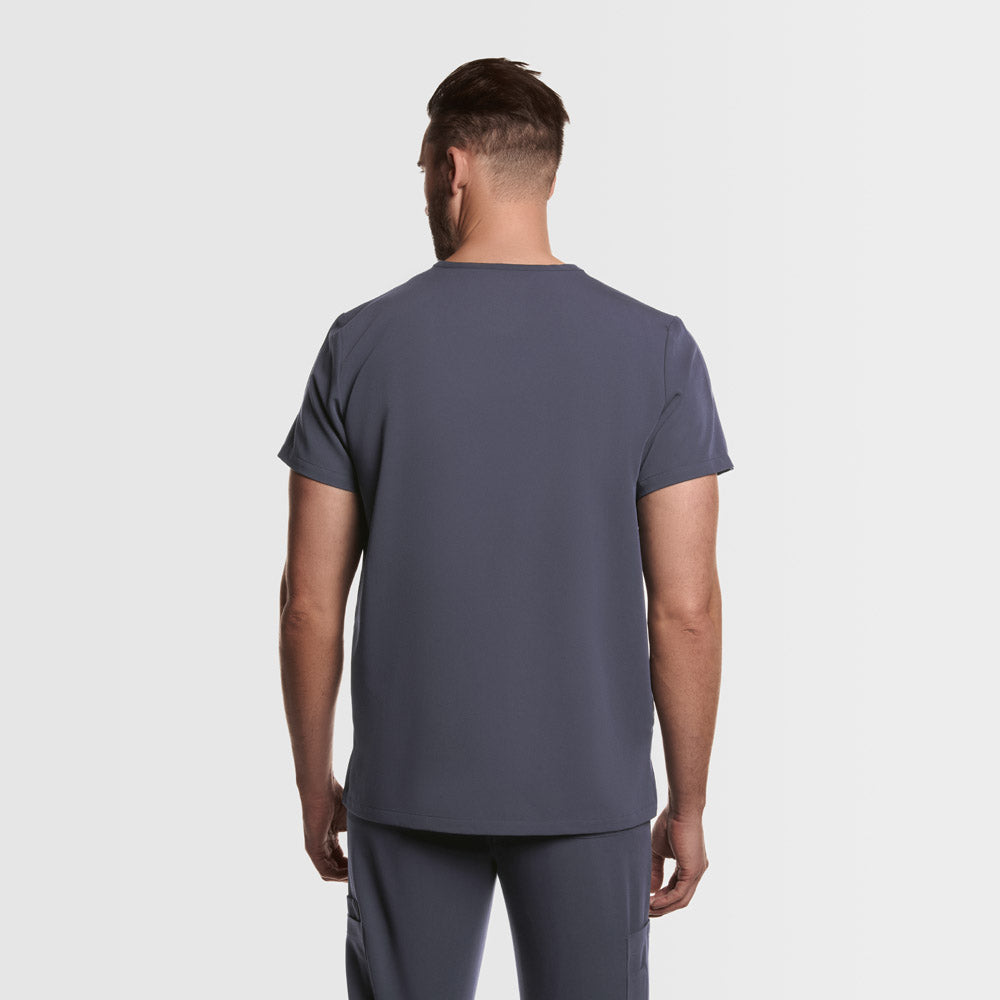 Aven One Pocket Scrub Top Pewter