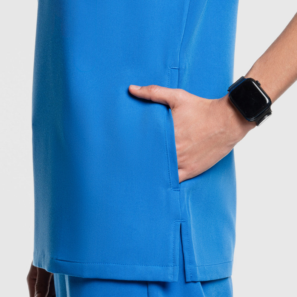 Nura Three Pocket Scrub Top Royal Blue