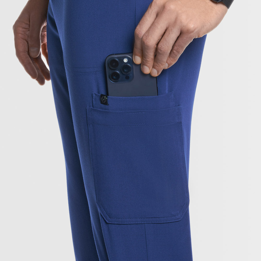 Kael Cargo Scrub Pants Navy Blue