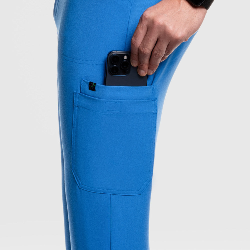 Kael Cargo Scrub Pants Royal Blue