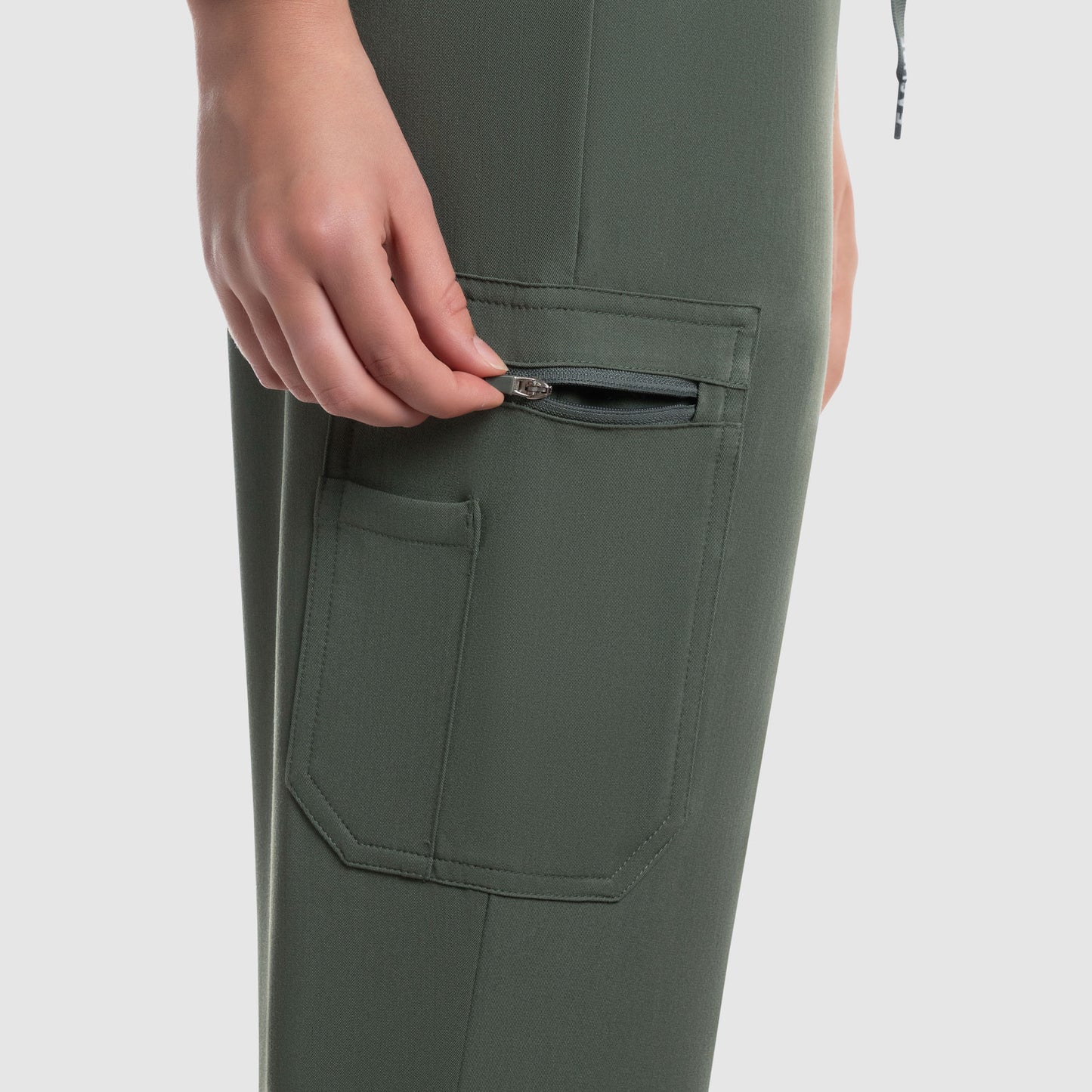 Selina Cargo Scrub Pants Olive