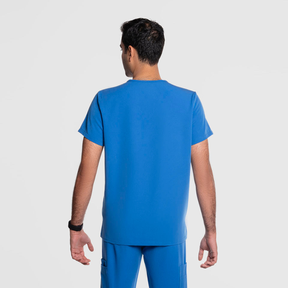 One Pocket Scrub Top Royal Blue