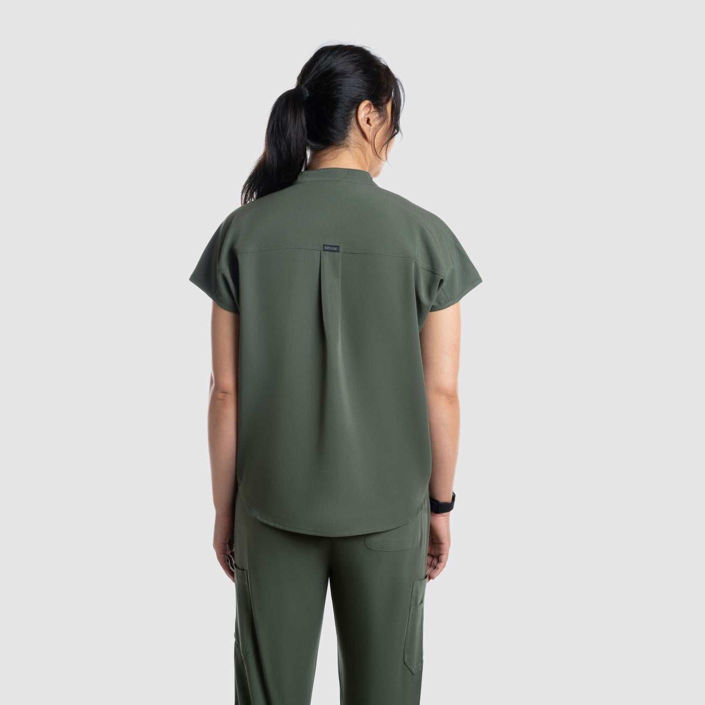Luna Oversized Scrub Top Olive