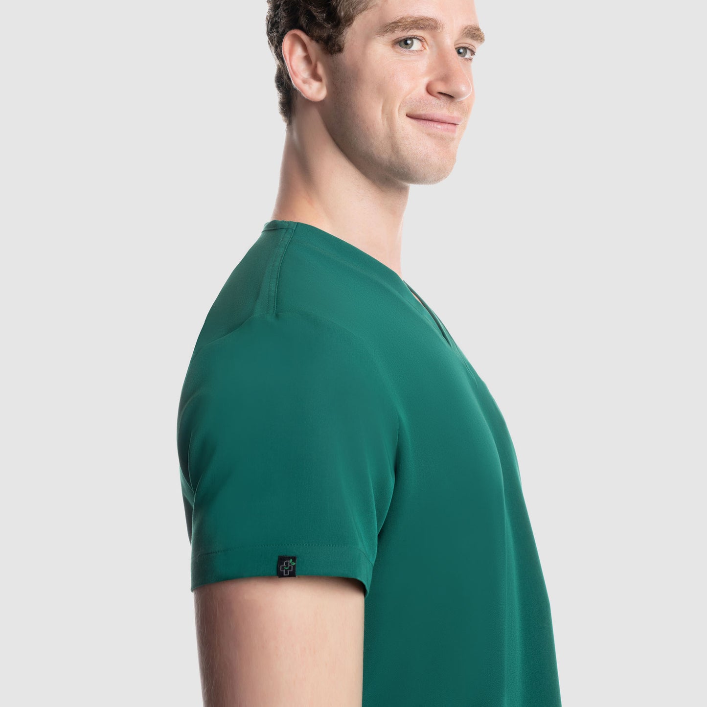 Aven One Pocket Scrub Top Hunter Green