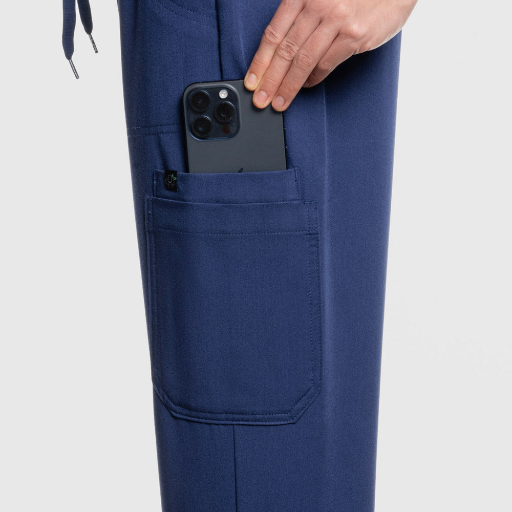 Selina Cargo Scrub Pants Navy Blue