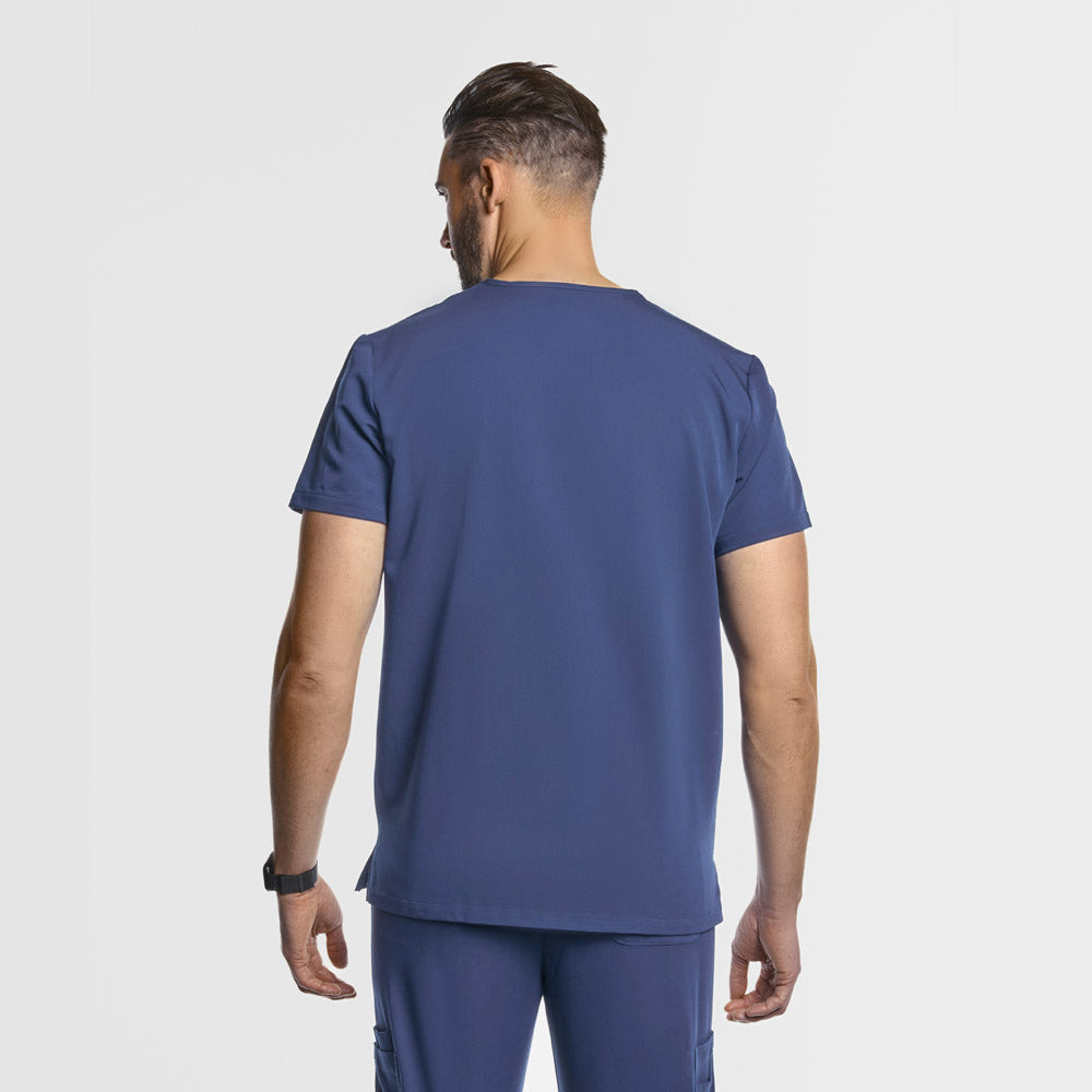 Nexus Three Pocket Scrub Top Navy Blue