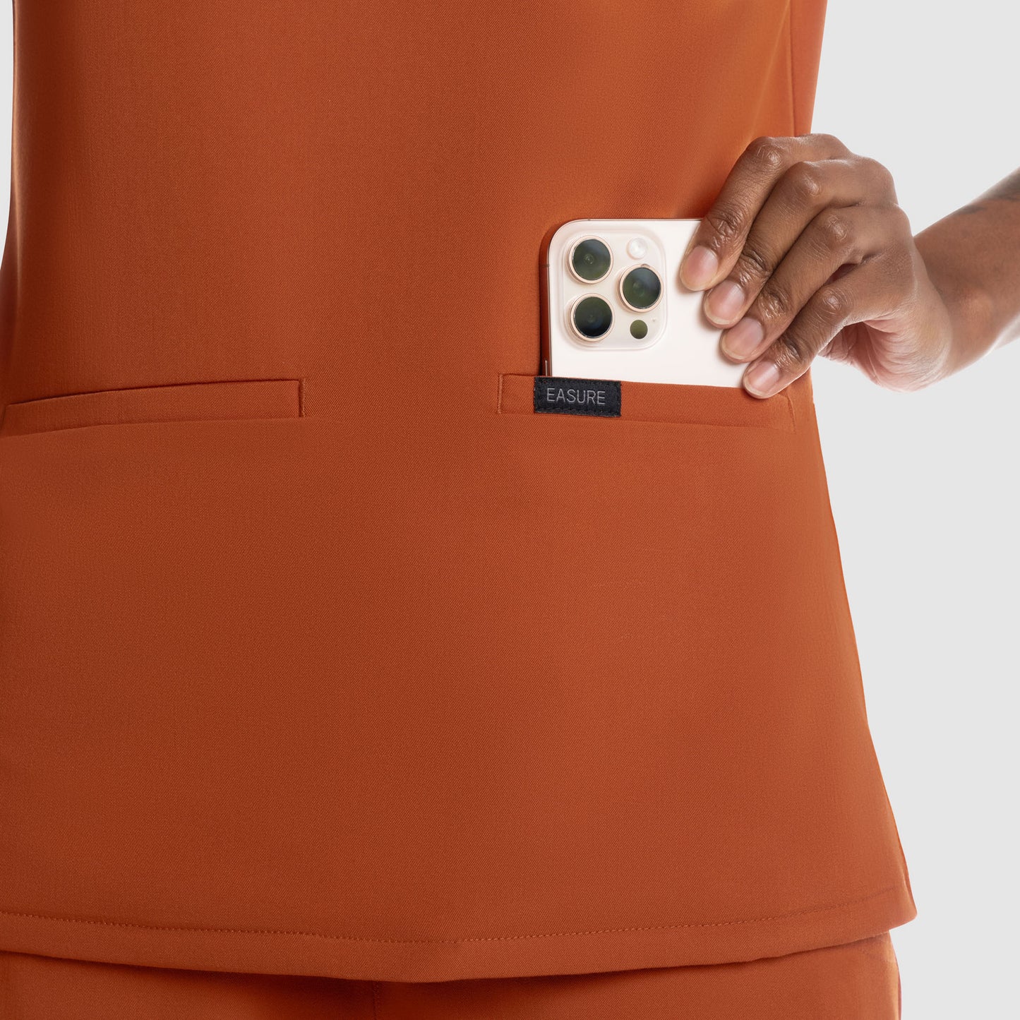 Mira Two Pocket Scrub Top Burnt Orange