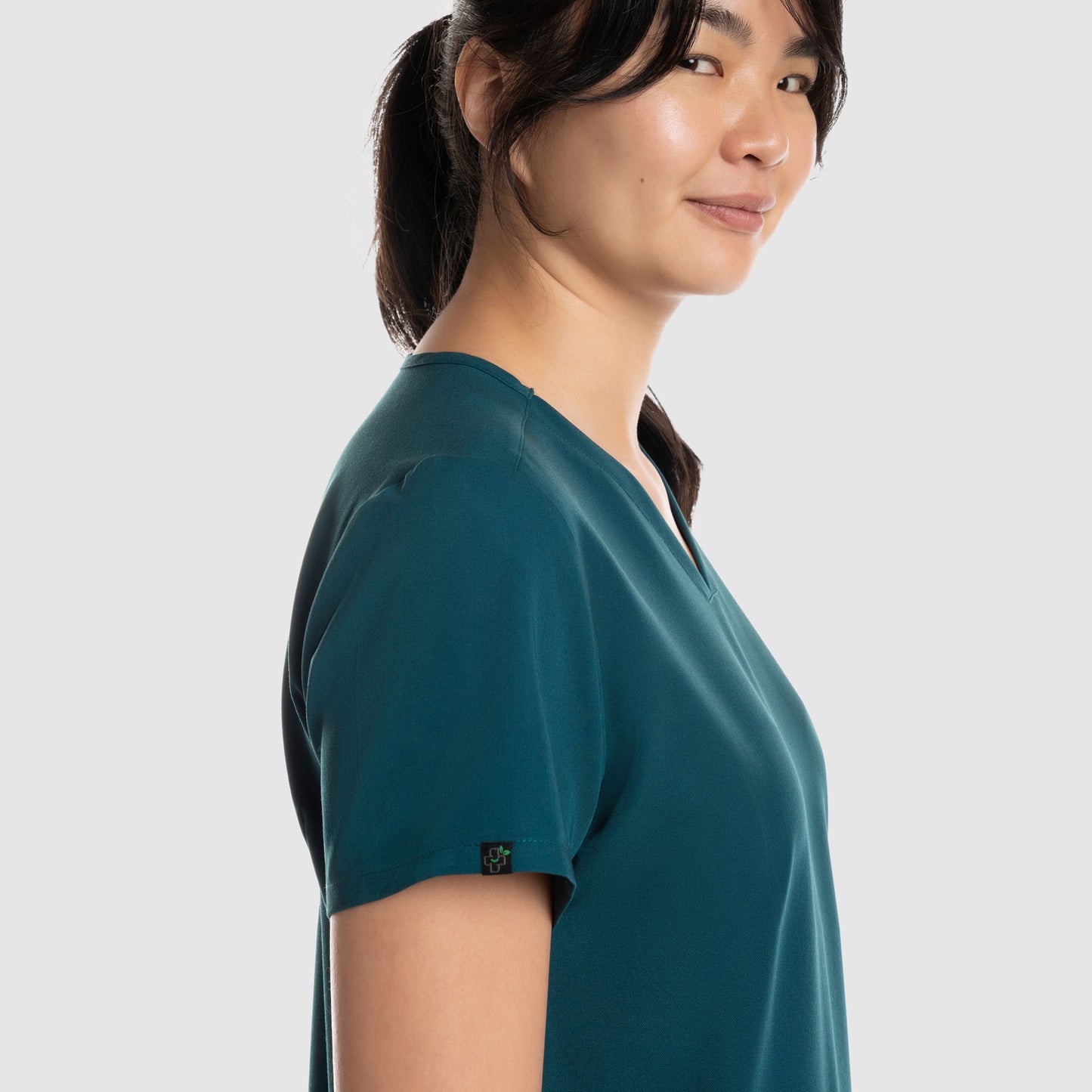 Mira Two Pocket Scrub Top Caribbean Blue