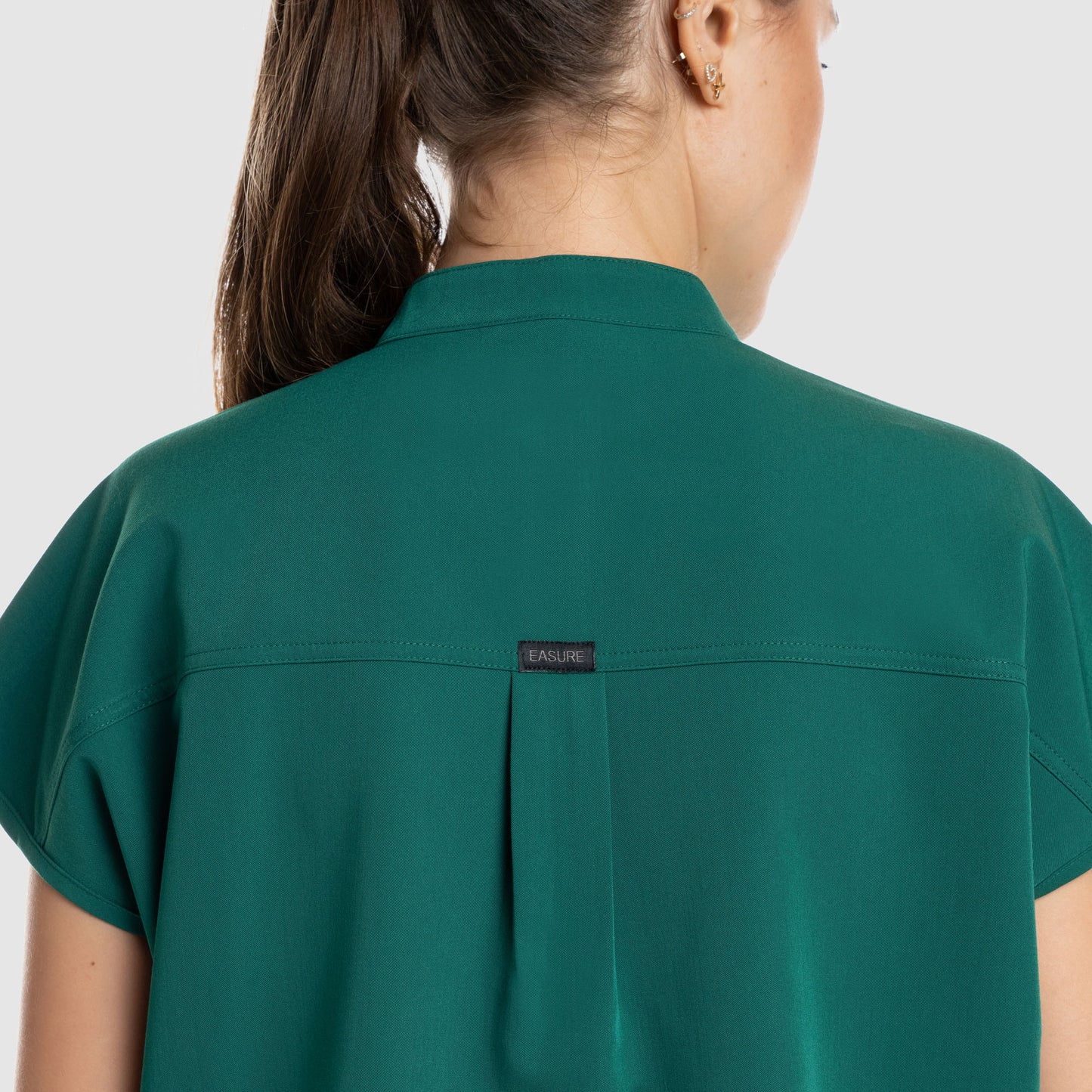 Luna Oversized Scrub Top Hunter Green