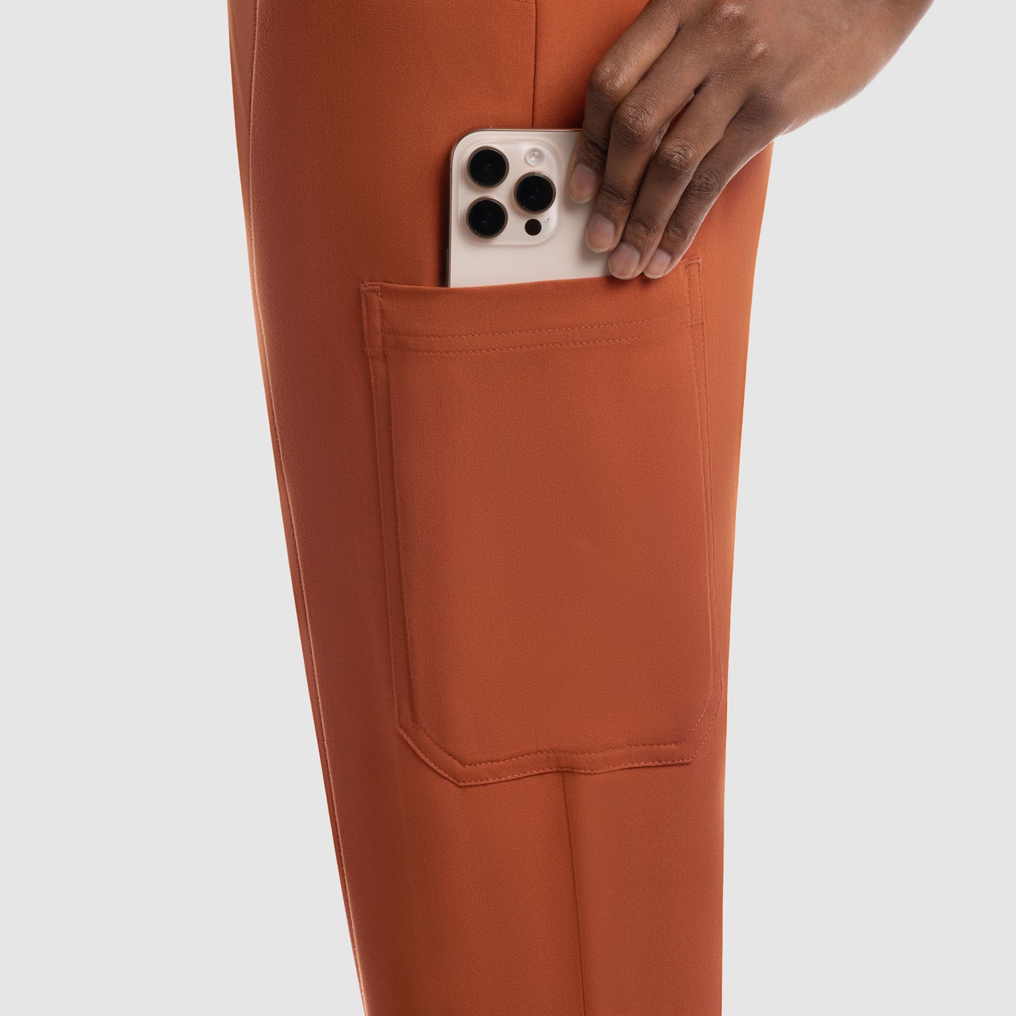 Selina Cargo Scrub Pants Burnt Orange
