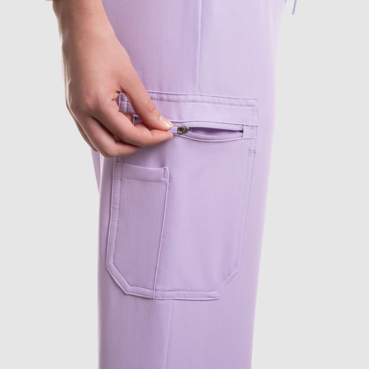 Selina Cargo Scrub Pants Lavender