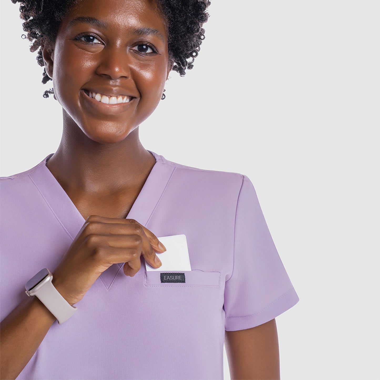 Nura Three Pocket Scrub Top Lavender