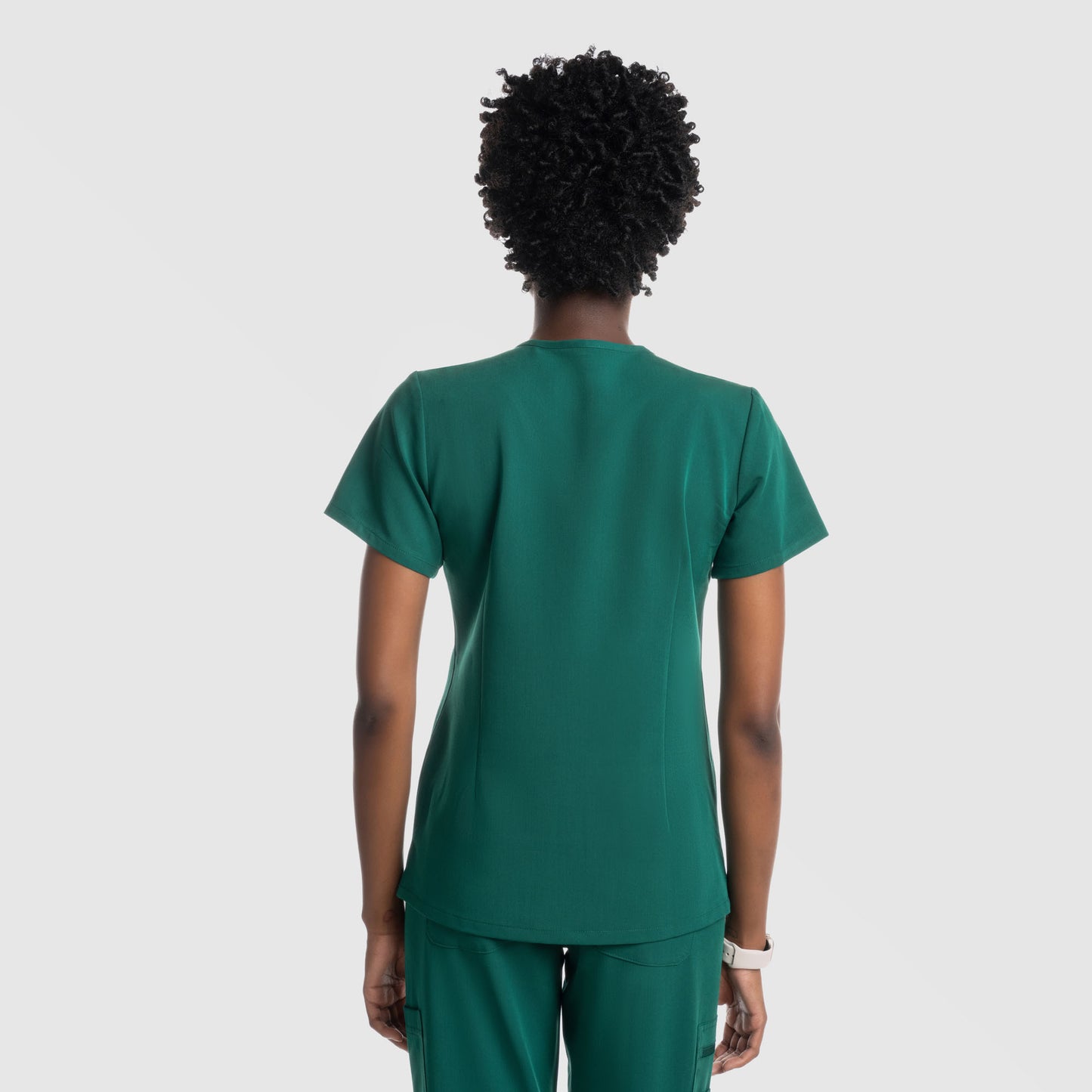 Mira Two Pocket Scrub Top Hunter Green