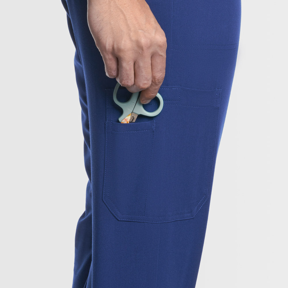 Kael Cargo Scrub Pants Navy Blue