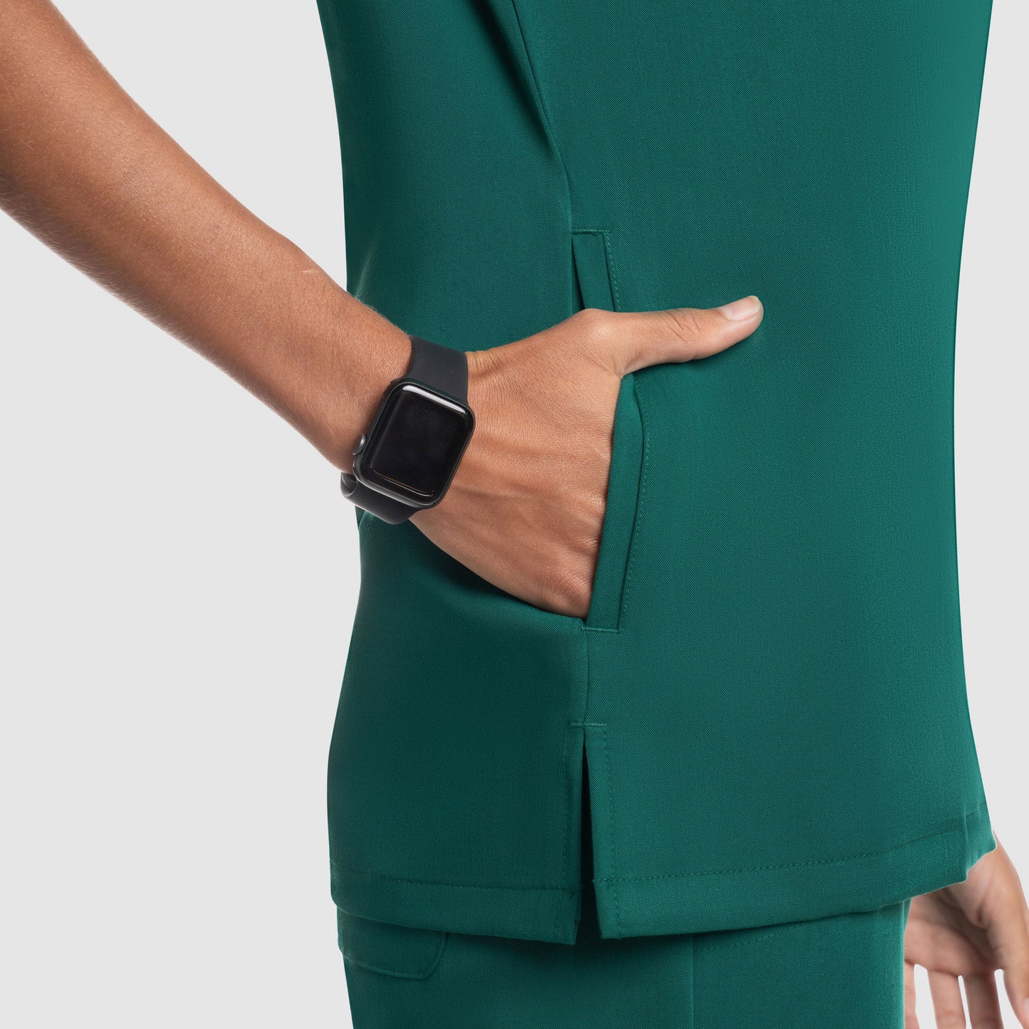 Nura Three Pocket Scrub Top Hunter Green