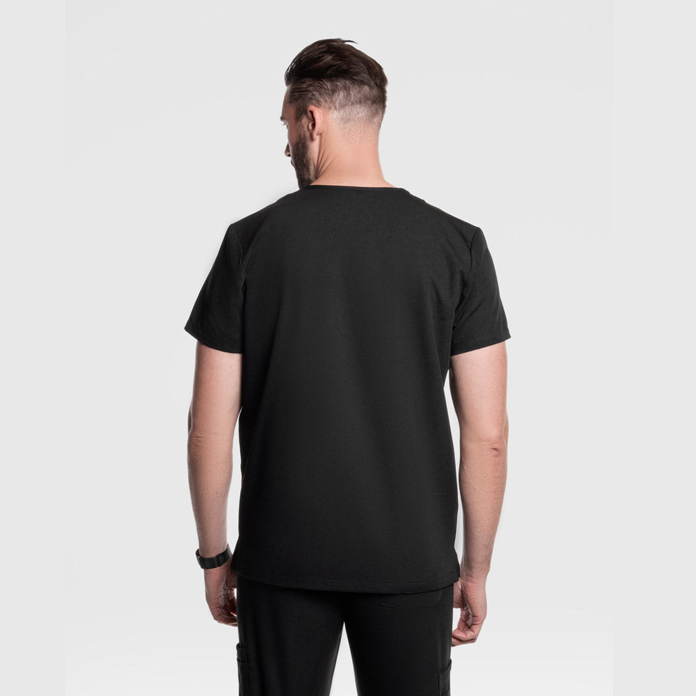Nexus Three Pocket Scrub Top Black