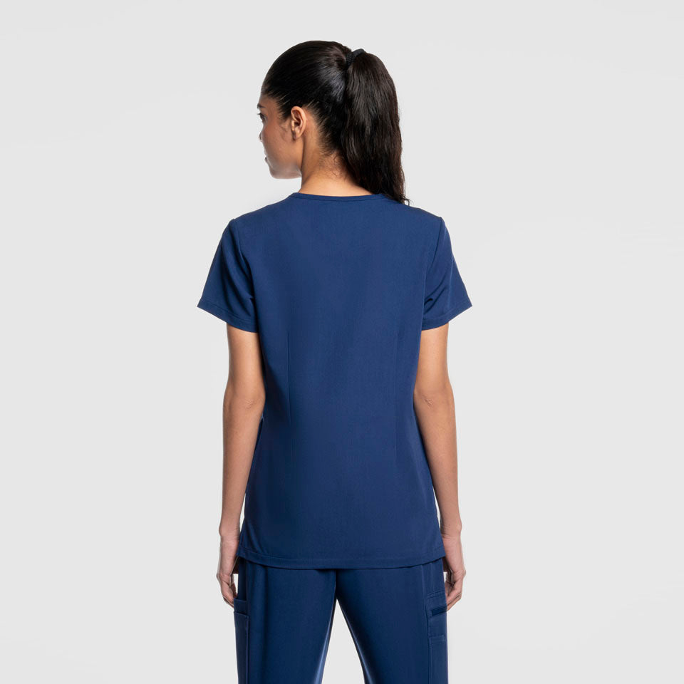 Three Pocket Scrub Top Navy Blue