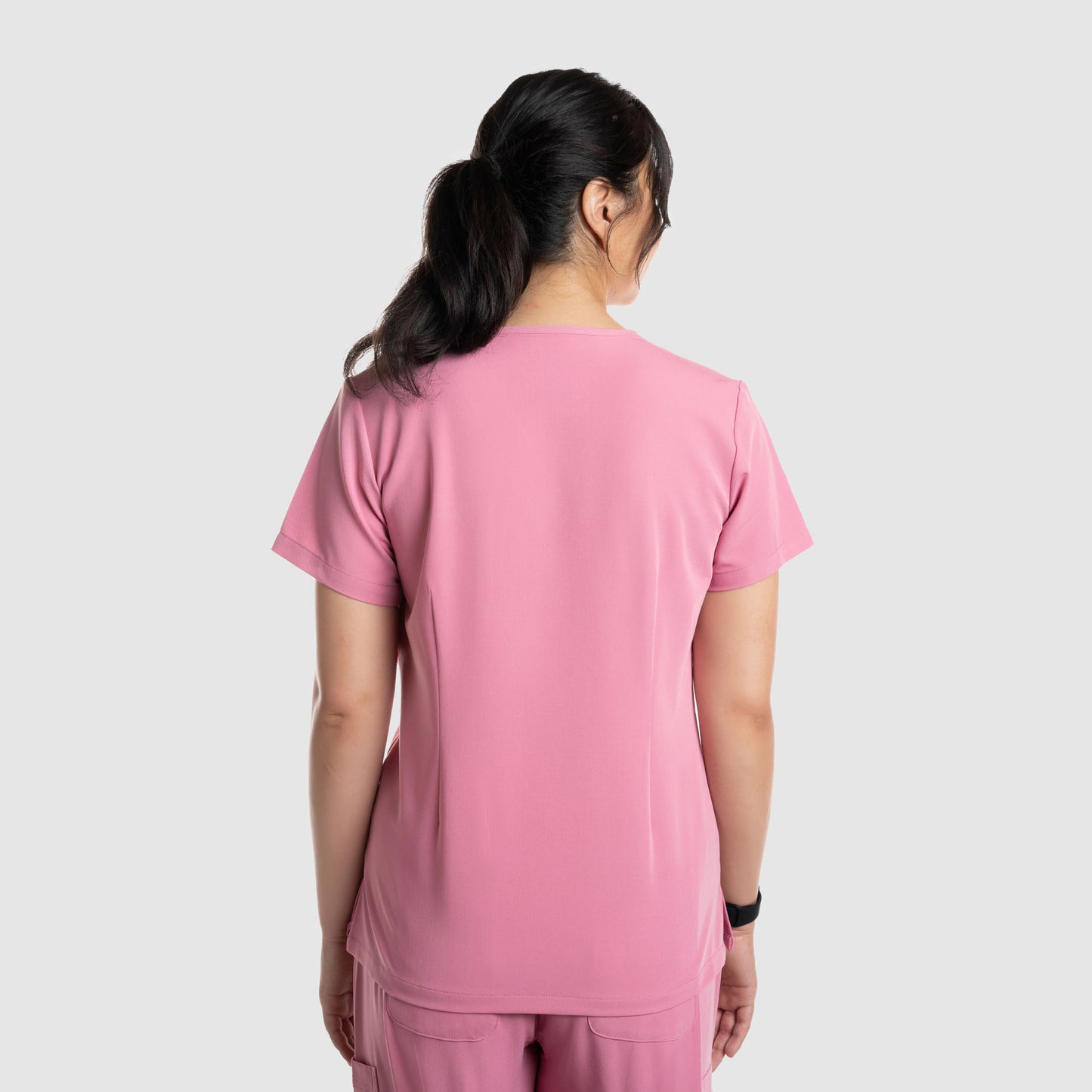 Amara One Pocket Scrub Top Chalk Pink
