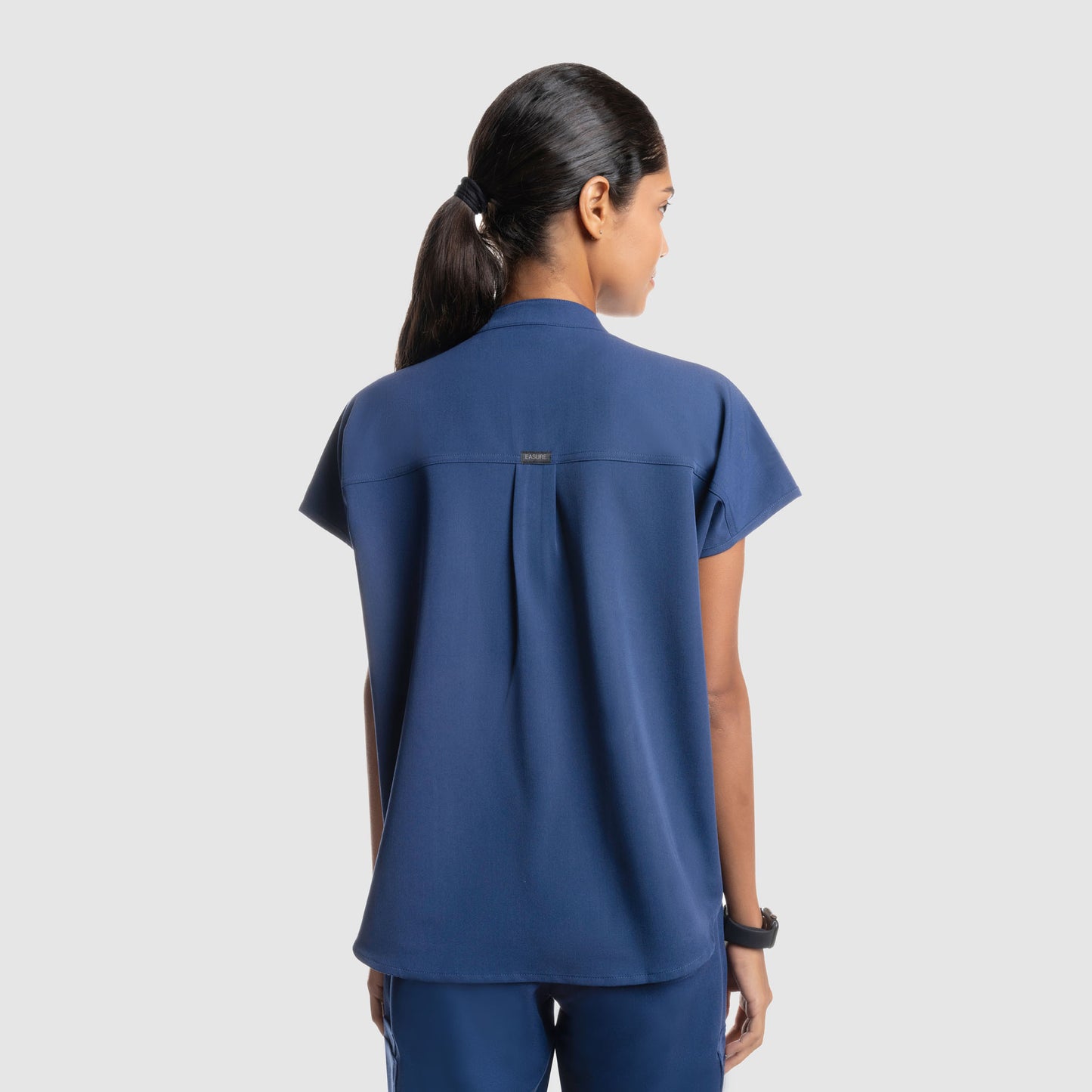Luna Oversized Scrub Top Navy Blue