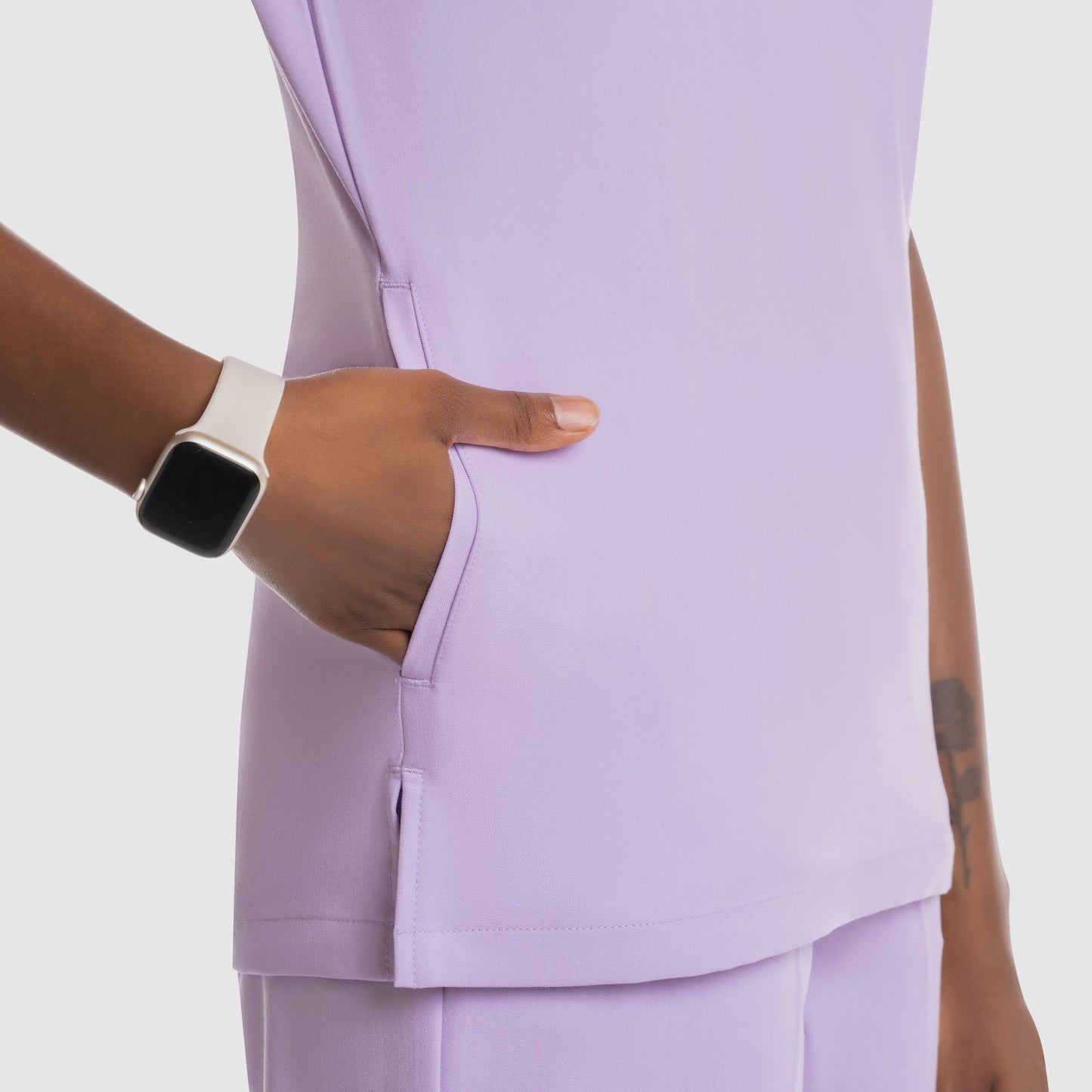 Nura Three Pocket Scrub Top Lavender