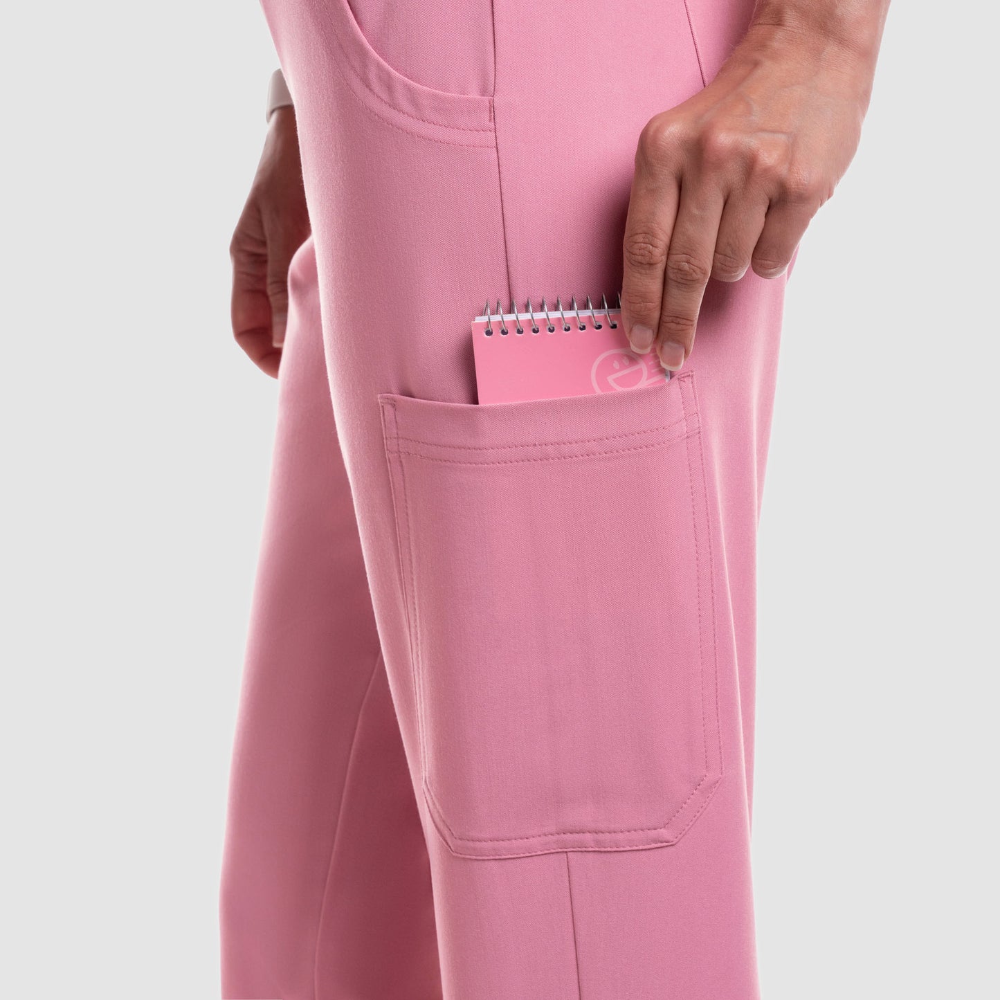 Selina Cargo Scrub Pants Chalk Pink