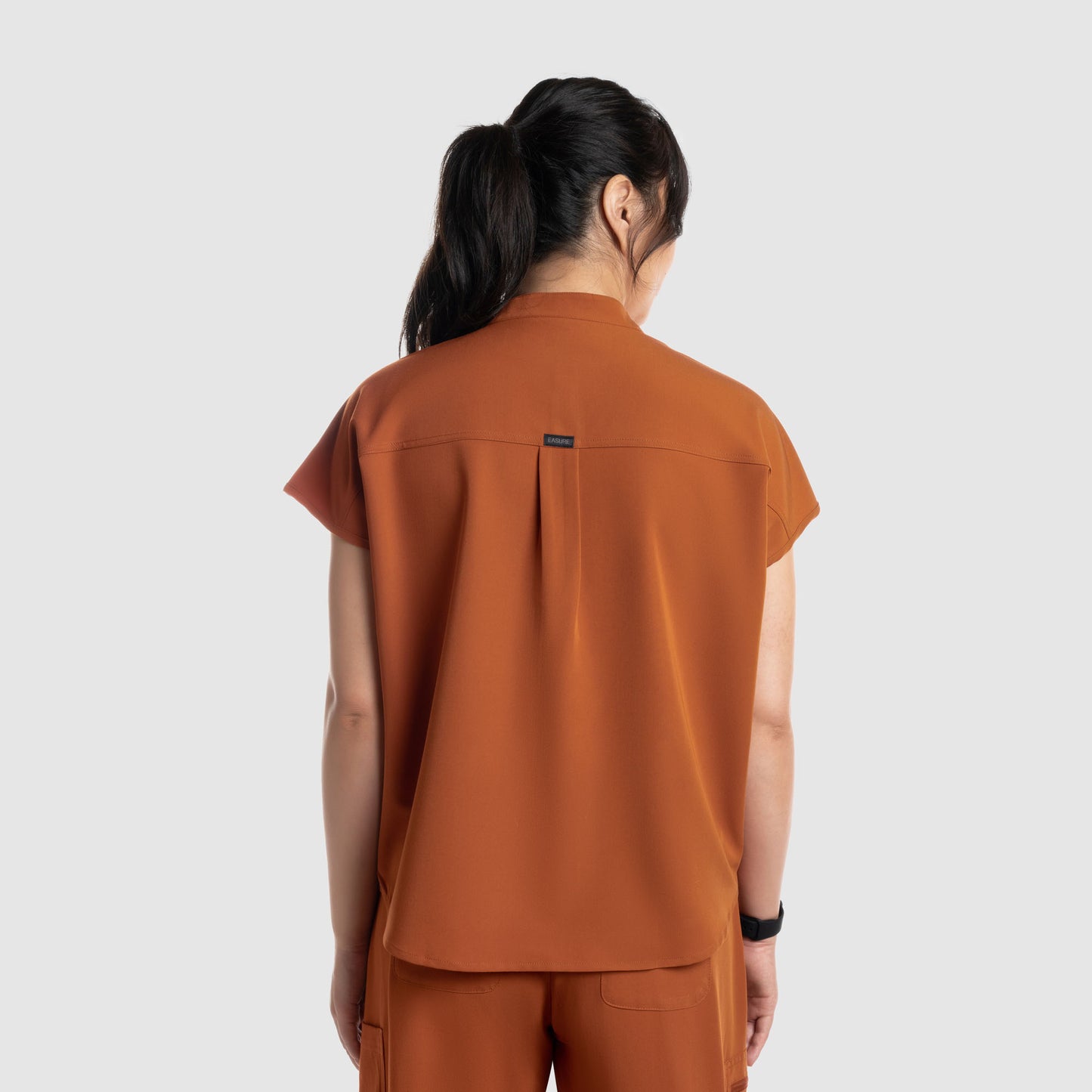 Luna Oversized Scrub Top Burnt Orange