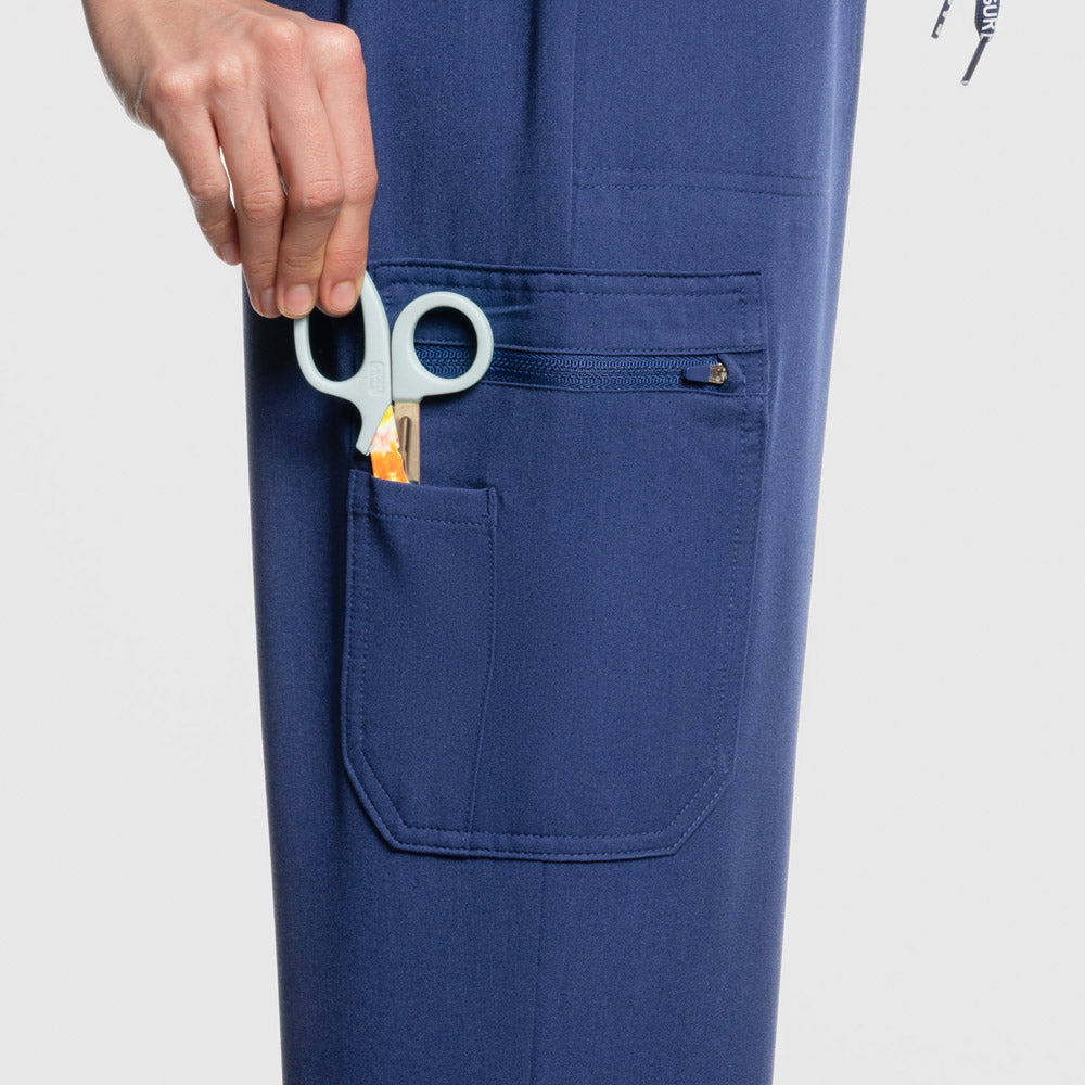 Selina Cargo Scrub Pants Navy Blue