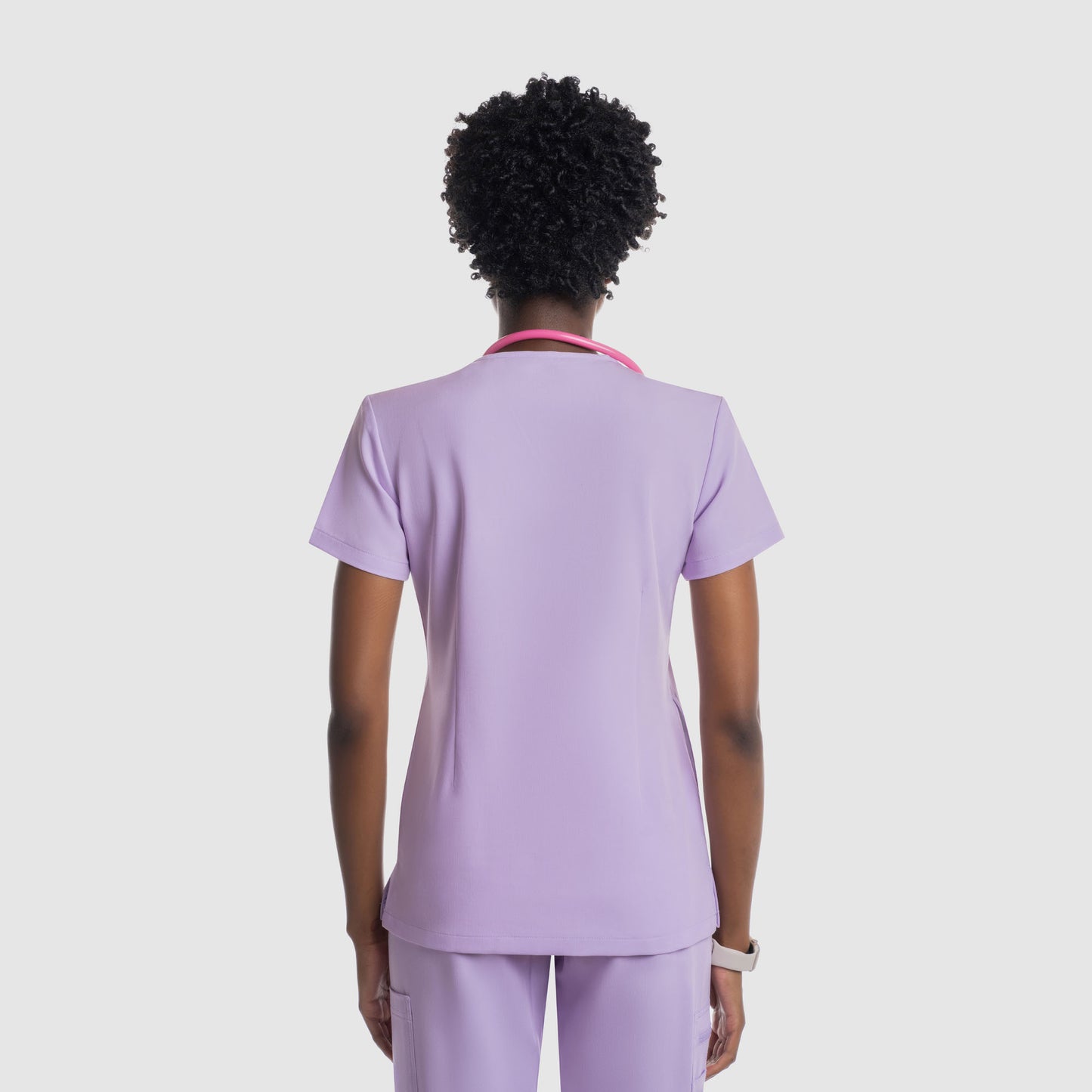 Nura Three Pocket Scrub Top Lavender