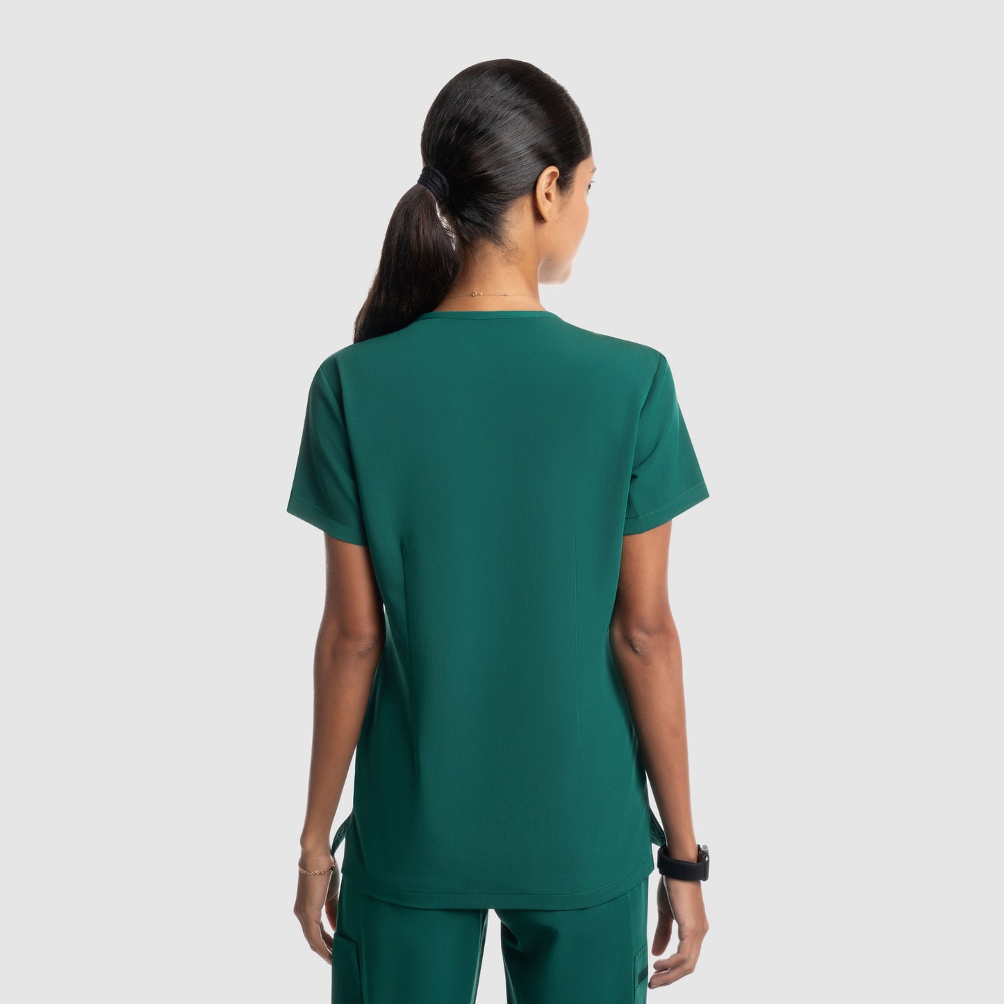 Nura Three Pocket Scrub Top Hunter Green